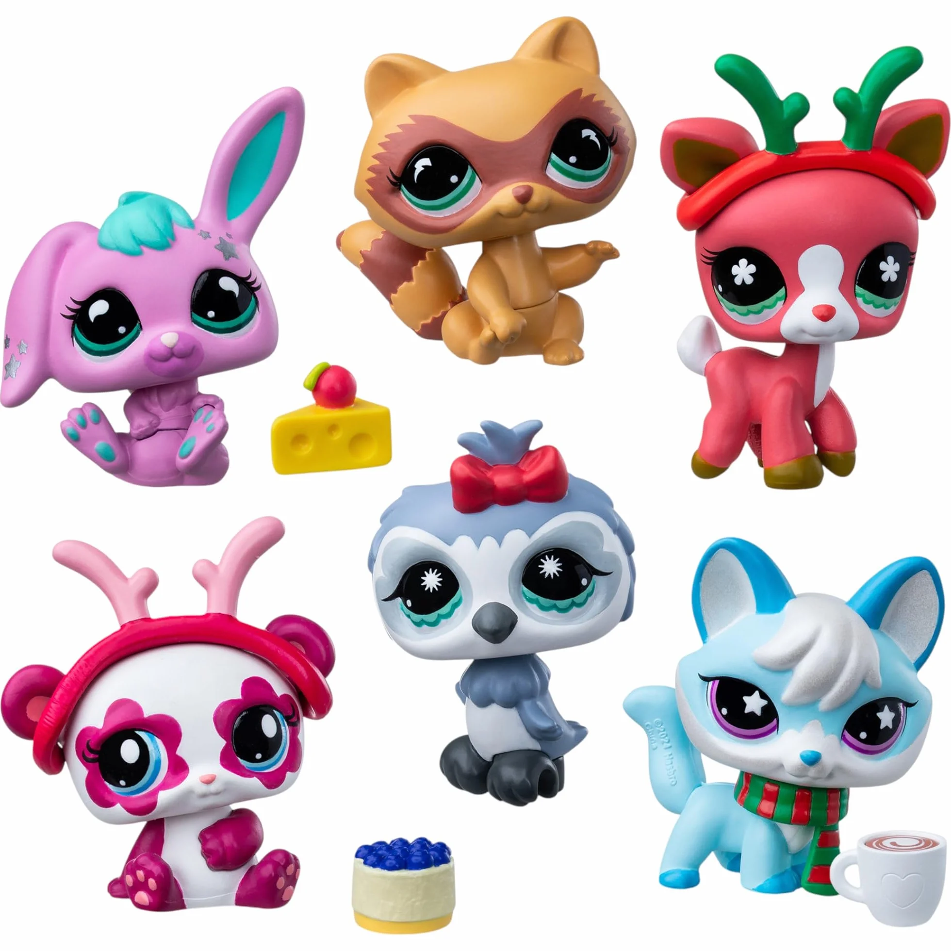 Littlest Pet Shop kalendarz adwentowy dla zwierząt domowych, 8 sklepów dla zwierząt domowych i 16 akcesoriów, kalendarz na Boże Narodzenie, mini figurki ze zwierzętami do kolekcjonowania, zabawki dla