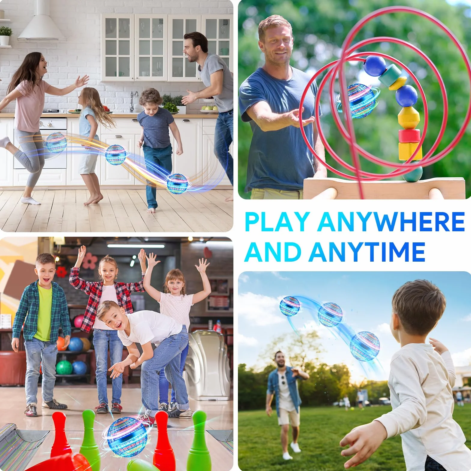 Flying Ball Orb Toys 2025 Latająca piłka Pro, światła RGB, magiczny bumerang, sterowany ręcznie, minidron UFO, w kształcie kuli, spinner, zabawki, prezenty od 6 lat, dla chłopców, dziewcząt, dzieci