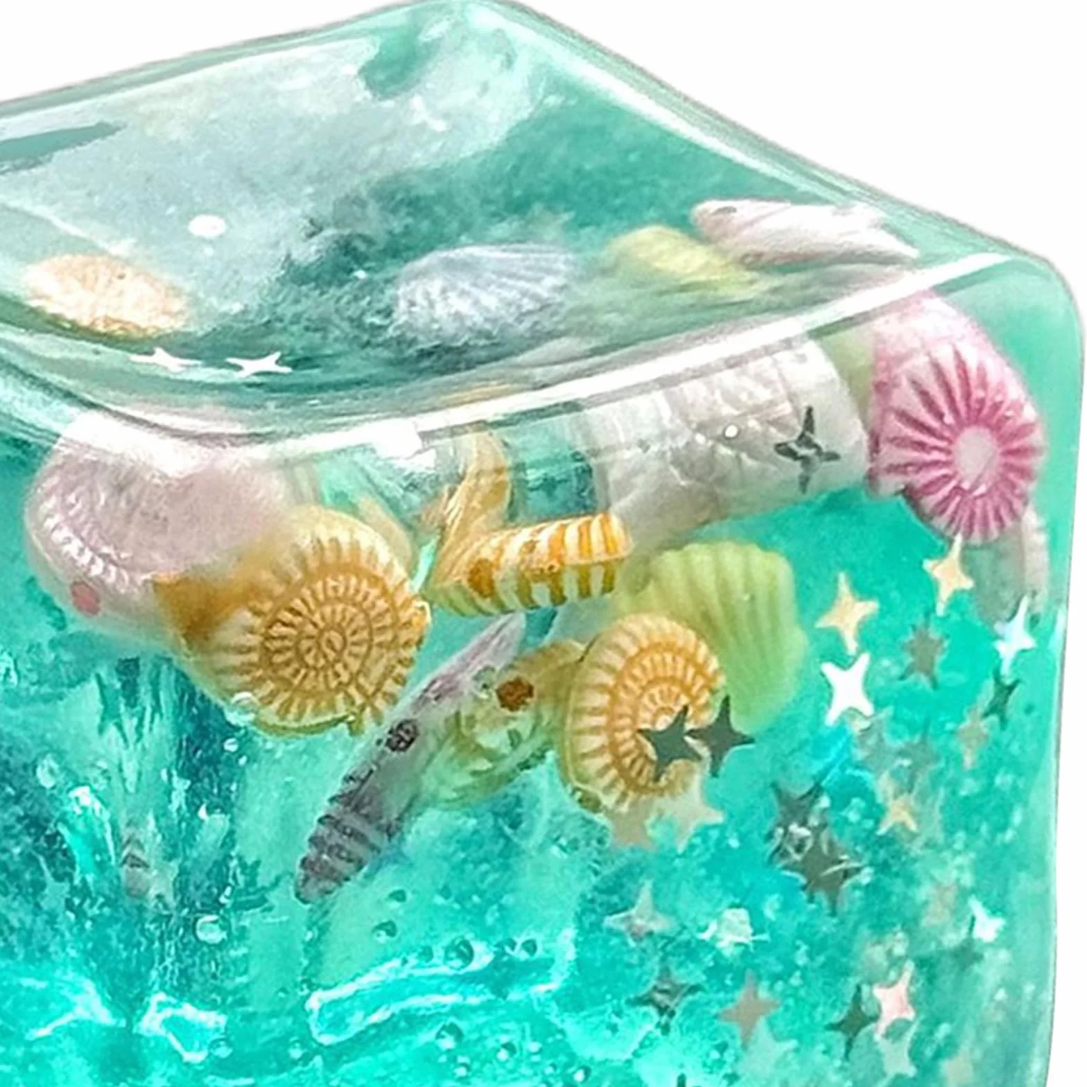 Kostki lodu Squishies oceaniczne muszle, zabawki sensoryczne, powolny wzrost, relaksujące stres, elastyczne piłki do ściskania, brokatowe muszle, zabawki Fidget