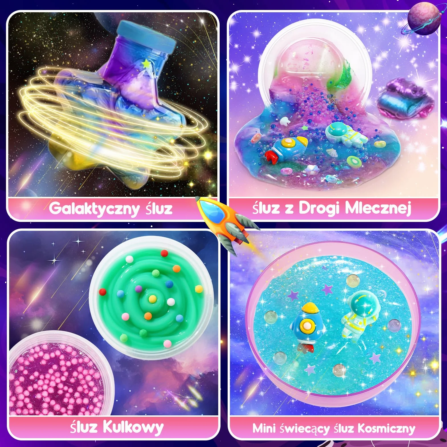 iKidiki Zrób Swój Własny Zestaw Szlamu, Prezent dla Dziewczynek 6 7 8 9 10 11 12 Lat Galaxy Slime Set Chłopiec Pomysły na Prezent Szlam Zabawki dla Dzieci Chłopcy Prezent Urodzinowy dla Dziewczynek