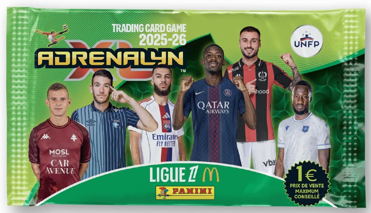 Panini ADRENALYN League 1 McDonald's 2025-2026 Trading Cards Game Pudełko 50 kieszeni