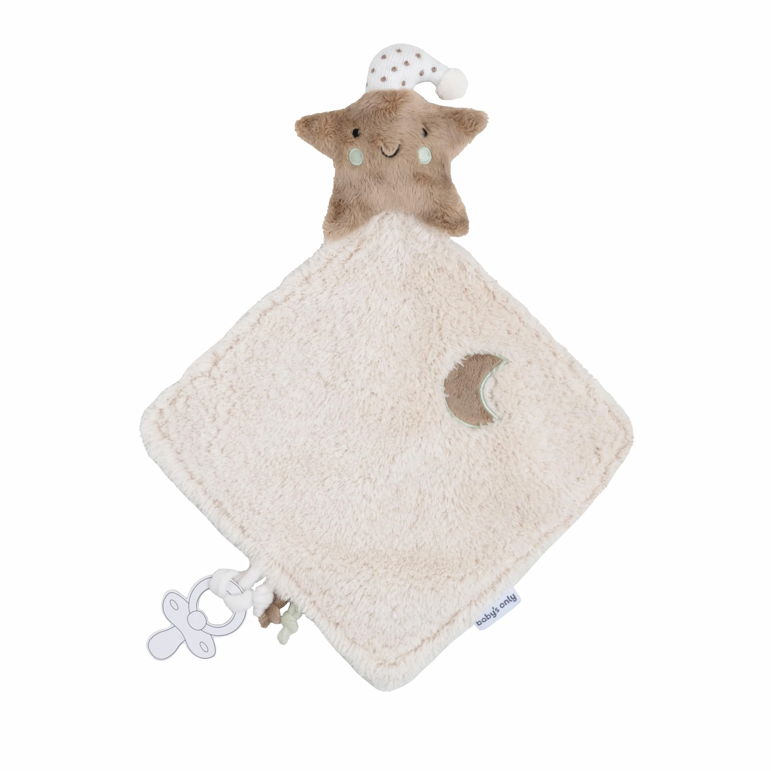 Baby's Only - Przytulanka Heaven - Kocyk Przytulny dla Niemowląt - Ściereczka na Smoczek - Pluszowa Zabawka w Kształcie Gwiazdki - Kocyk Miękki dla Chłopców i Dziewczynek - Clay/Warm Linen