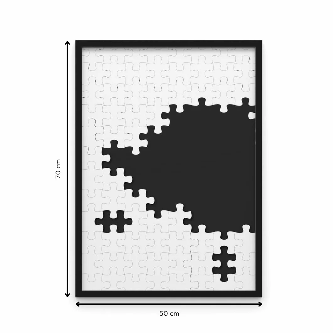 Puzzle ramka 50 x 70 cm pasuje do Ravensburger 1000 (czarna) rama aluminiowa