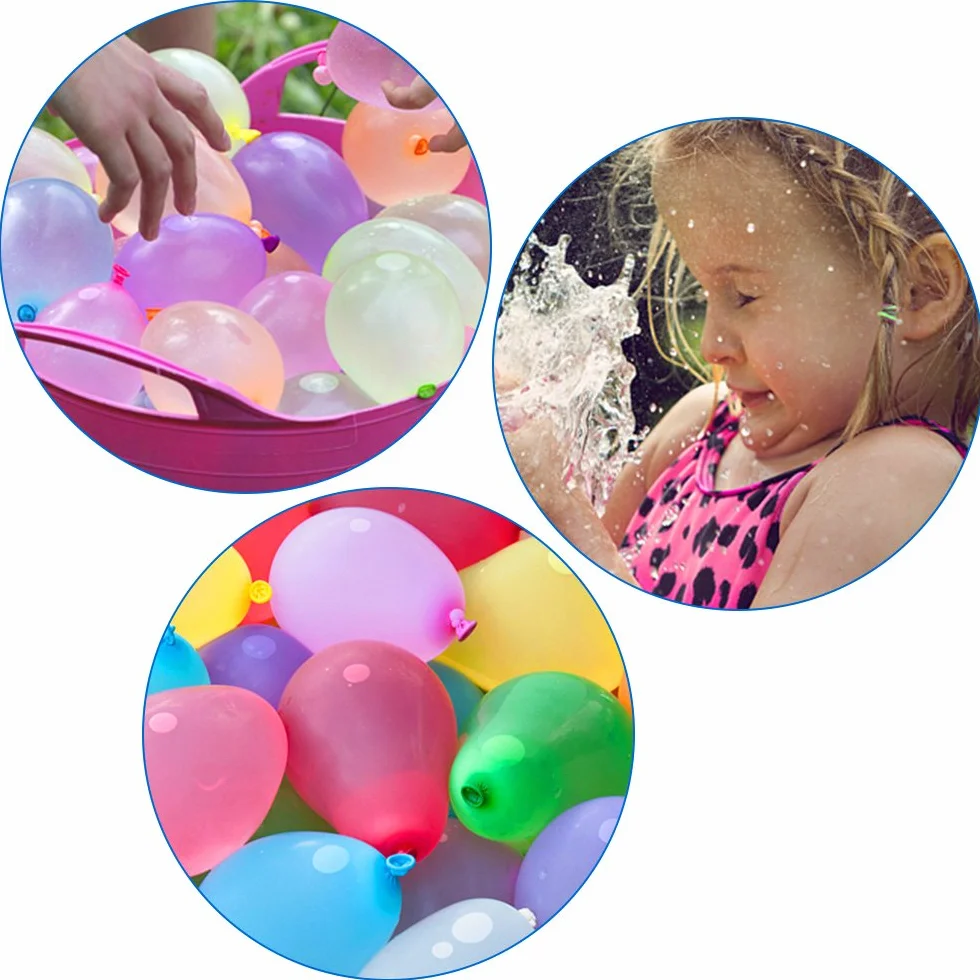 Bomby wodne, kolorowe, mieszane balony wodne (1000)
