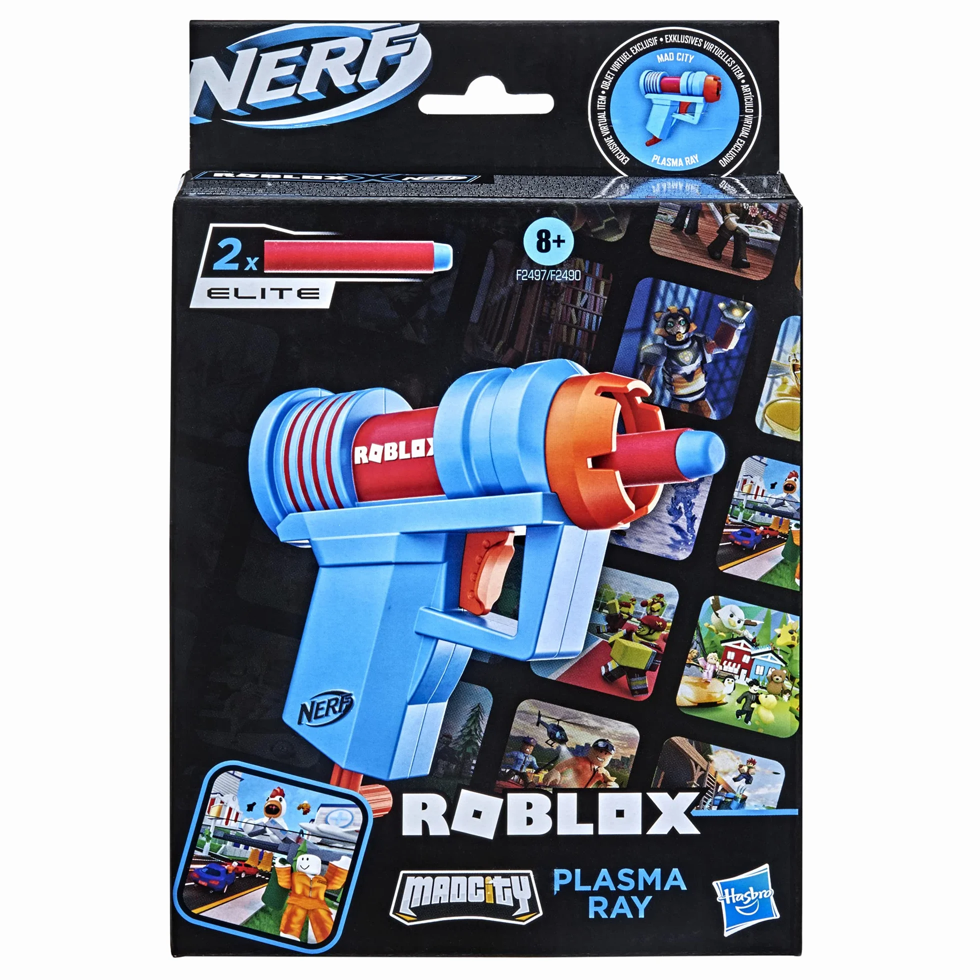 Nerf Roblox Mad City Plasma Ray Toy Gun Foam Dart Blaster - zawiera 2 x rzutki