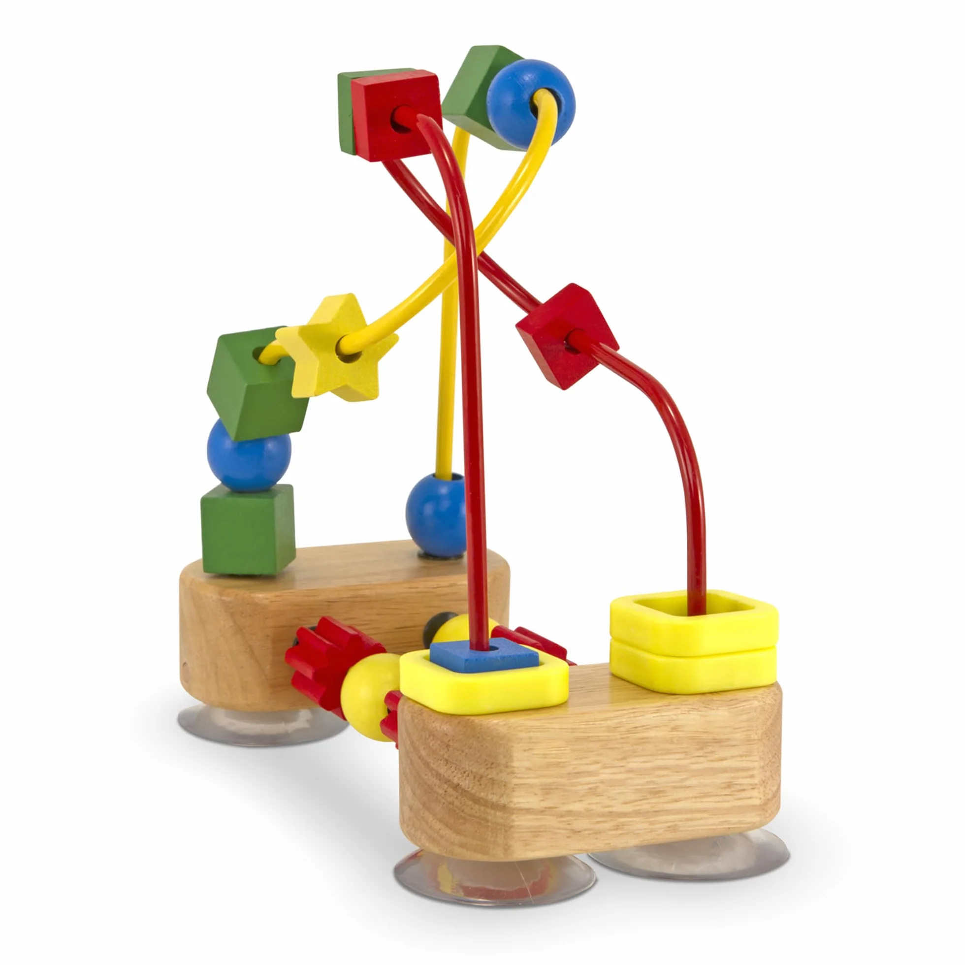 Melissa & Doug – pierwszy labirynt koralikowy (zabawki rozwojowe, drewniana zabawka edukacyjna, rzemiosło wysokiej jakości i solidna konstrukcja, wys. 19,685 cm x szer. 9,525 cm x wys. 17,78 cm)