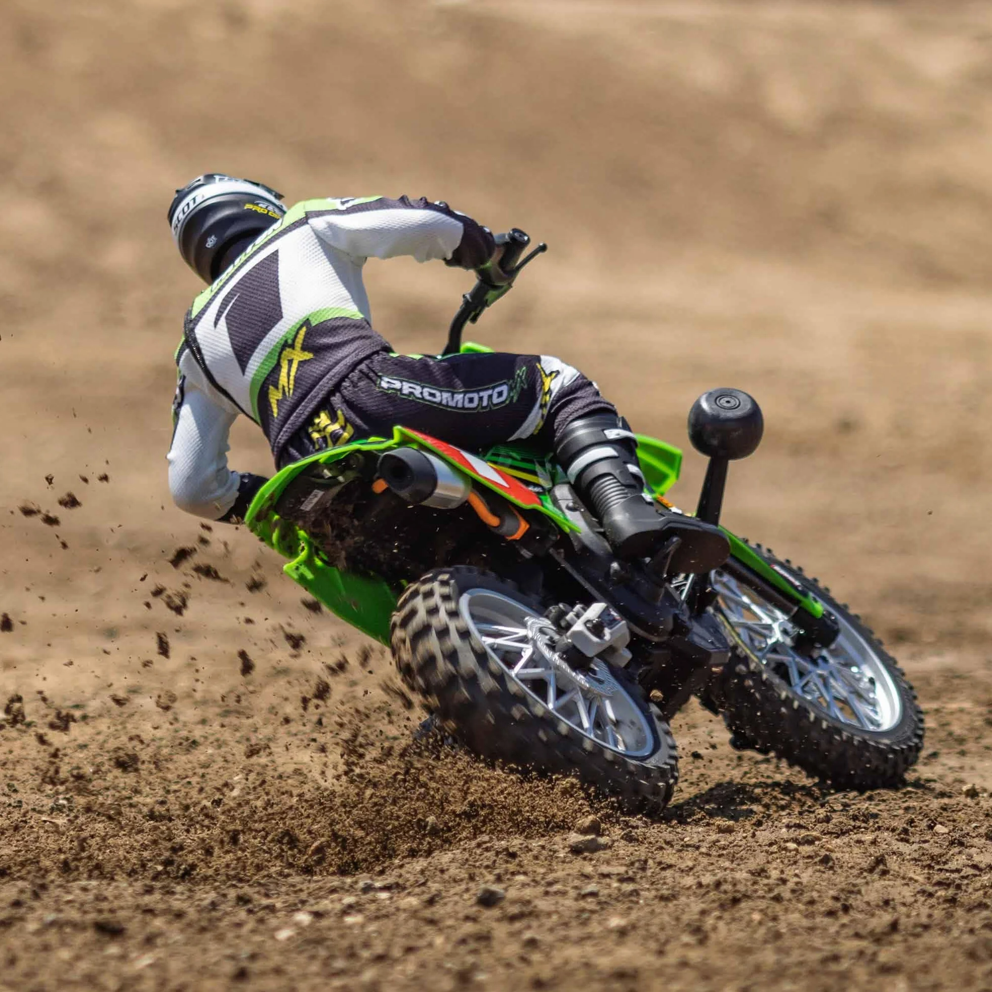 LOSI RC 1/4 Promoto-MX Motorcycle RTR z baterią i ładowarką, Pro Circuit, LOS06002, Green