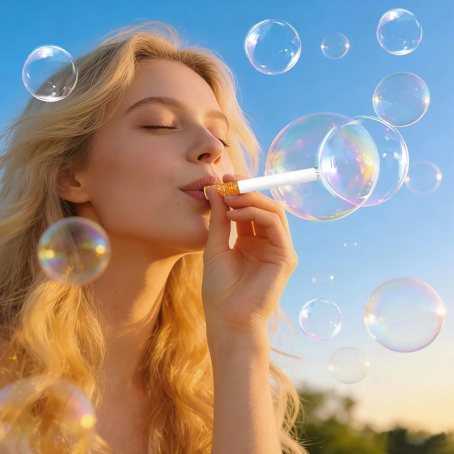 2 sztuki baniek mydlanych Bubble Puff, sztuczne papierosy do dmuchania bąbelków, baniek mydlanych, baniek mydlanych, zabawny papieros na imprezę, urodziny i urodziny dziecka