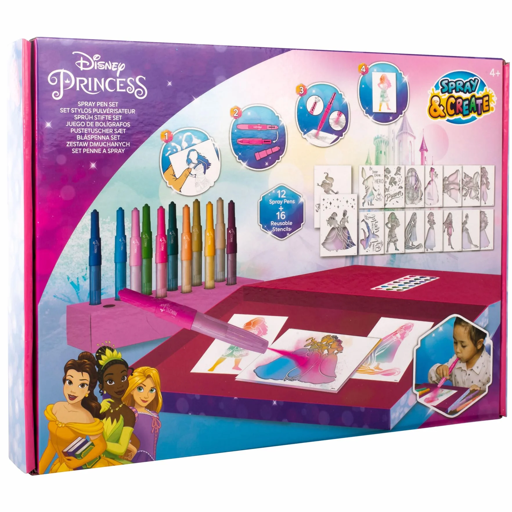 Disney Princess Juego de lápices de colores para niños con páginas para colorear