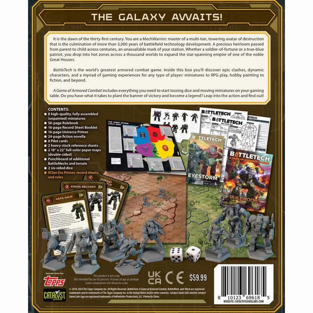BattleTech Game of Armored Combat 40th Anniversary by Catalyst Game Labs, Strategy Board Game, for 2 Players and Ages 14+