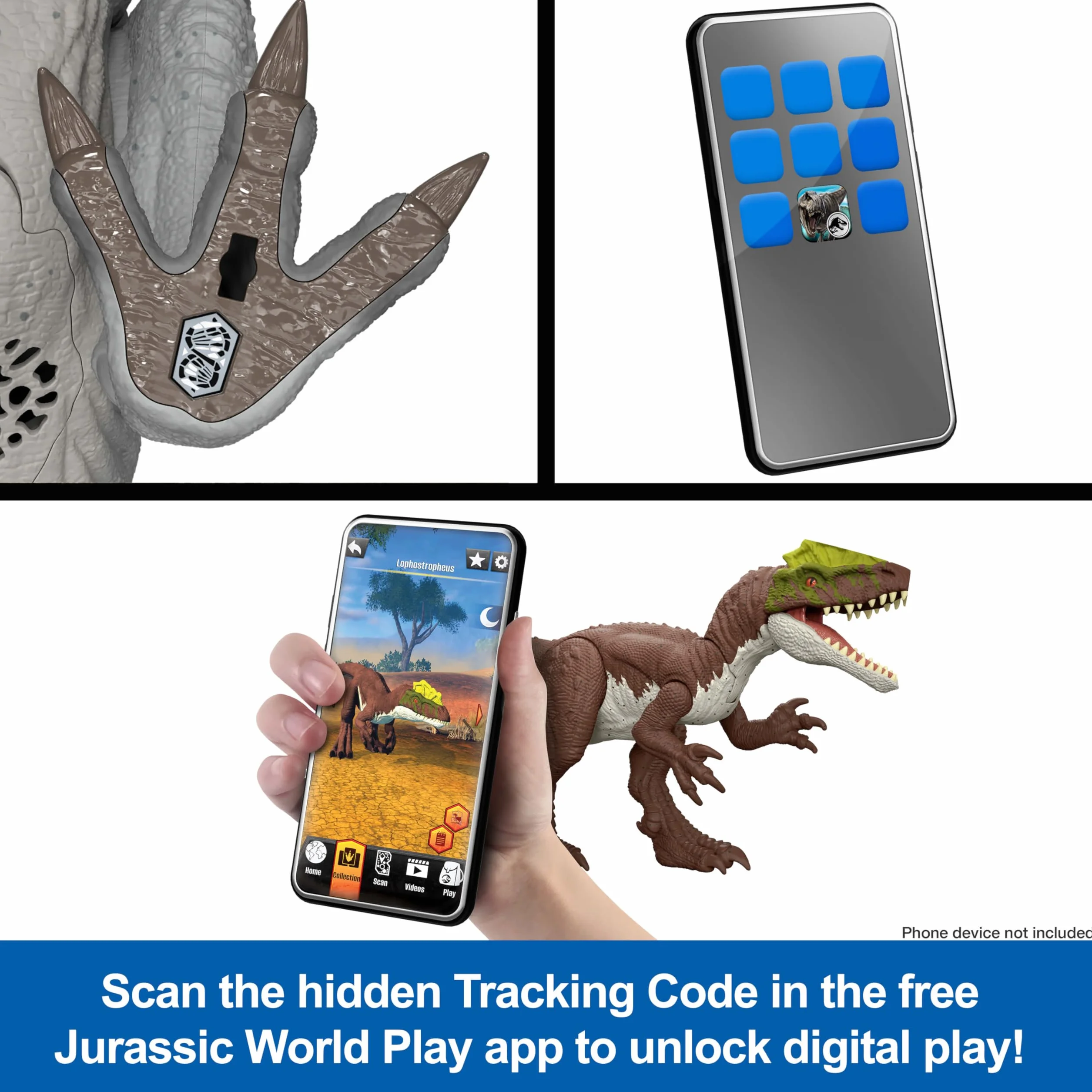Mattel Jurassic World Brachauchenius Ryczący dinozaur Figurka, wielokierunkowy atak, dźwięk, zabawka interaktywna dla dzieci 4+, JKL79