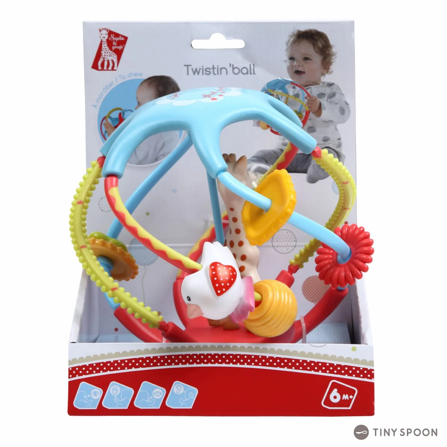 Vulli Sophie la Girafe Twistin Ball, wielokolorowa