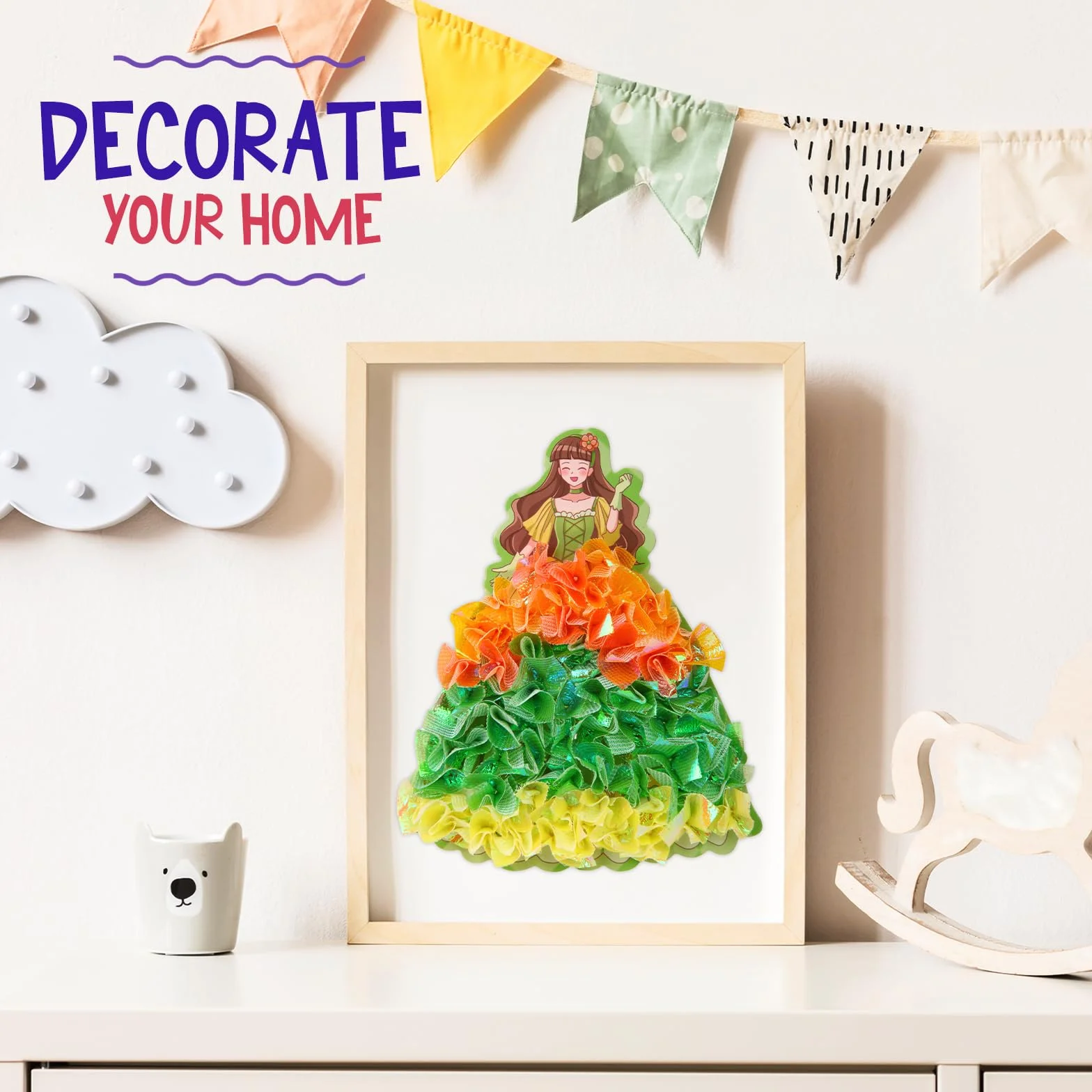 Yrinfay Poke Art DIY 8 magicznych księżniczek i 6 akcesoriów - zestaw do majsterkowania dla księżniczek, zabawka dla dziewczynek 6, 7, 8, prezent dla dziewcząt, chłopców, 9, 10, 11, 12 lat