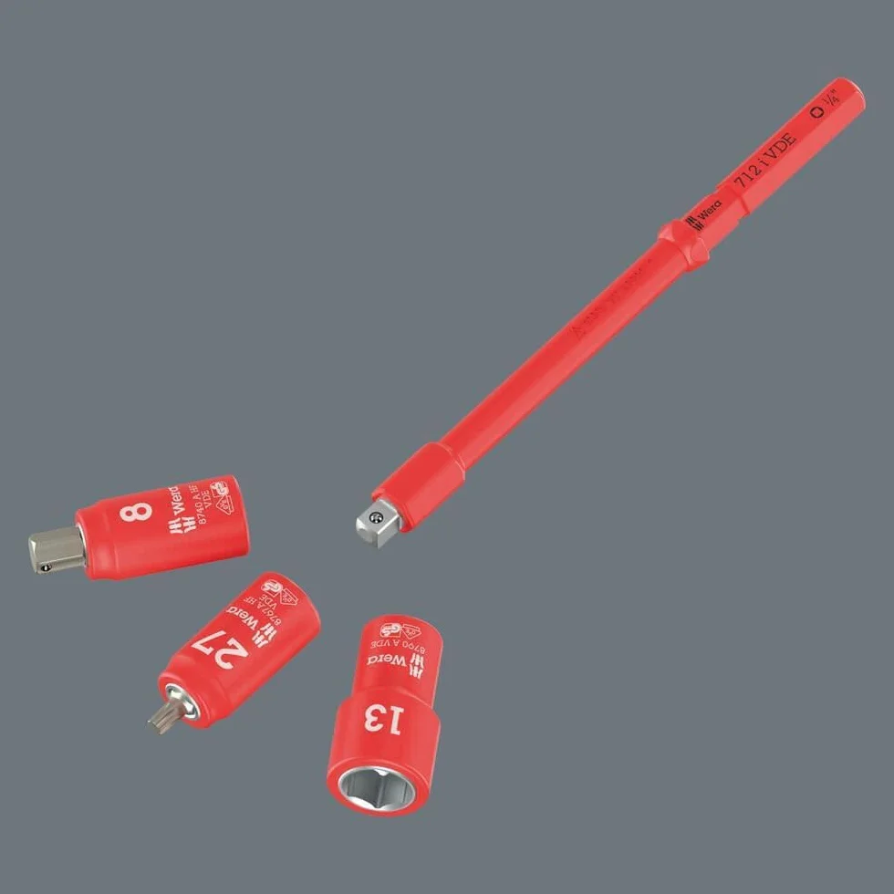 Adapter Kraftform Kompakt A VDE 712 i SB, izolowany, do kluczy nasadowych 1/4", 1/4" x 154 mm