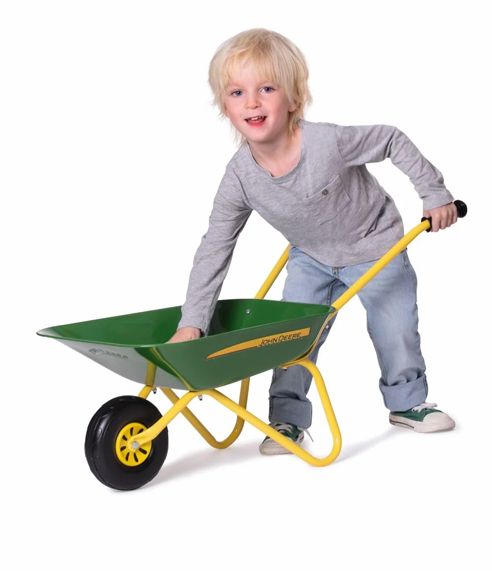 Rollytoys John Deere 271986 taczka dziecięca (taczka; metalowa miska; uchwyty z tworzywa sztucznego; dzieci od 2,5 lat) 271986, zielona