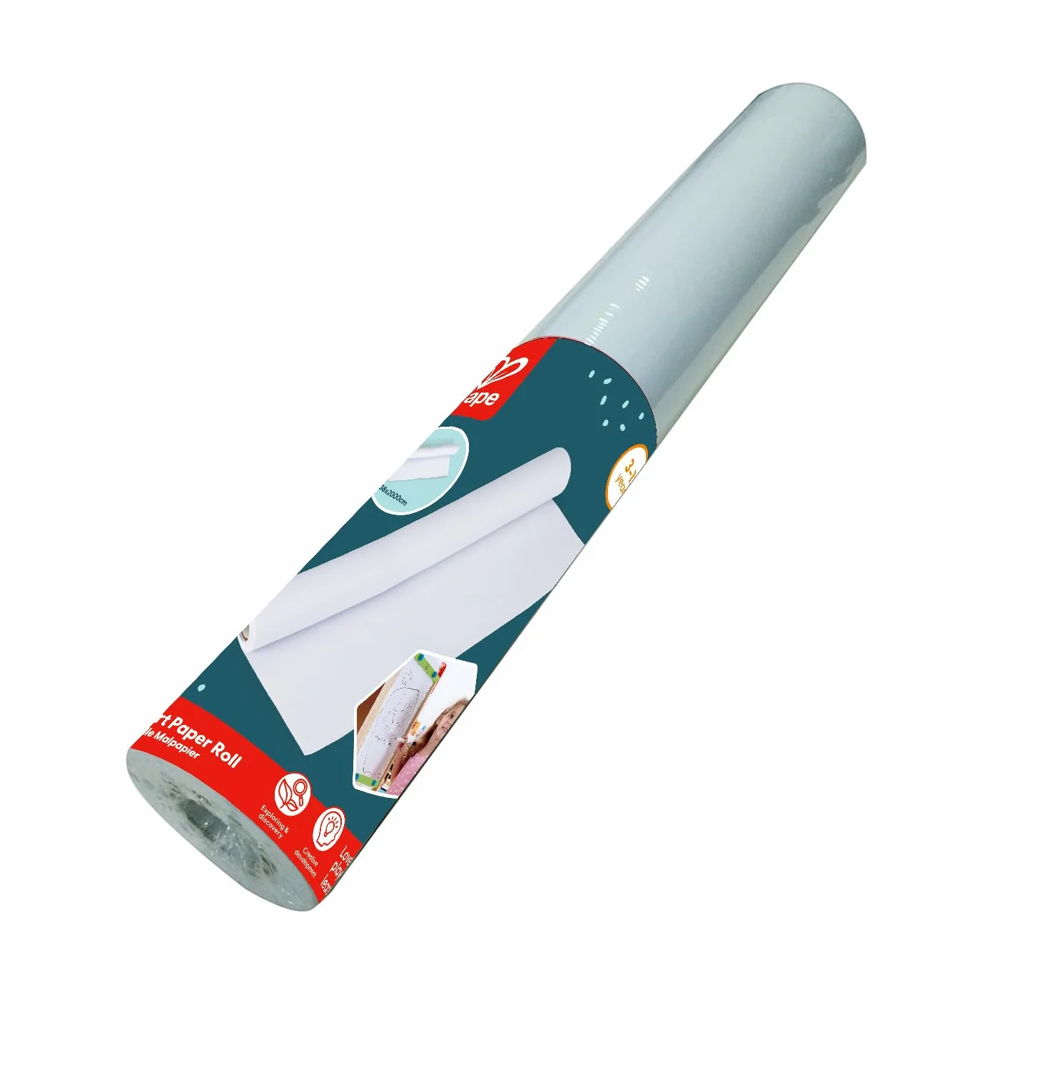 Hape Art Paper Roll Replacement for Art Easel , 38cm X 20m Replacement Paper Roll for All-in-1 Easel