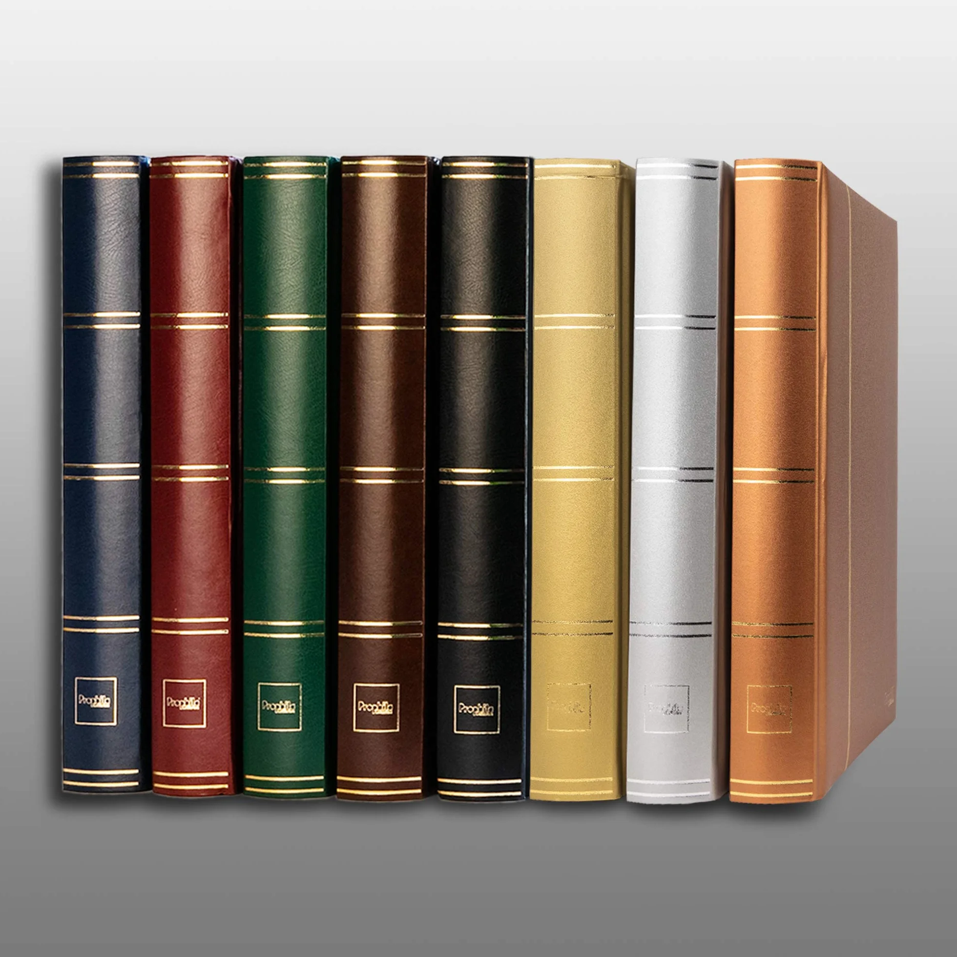 Prophila Collection Metallic Edition 60 czarnych stron album na znaczki listowe okładka z brązu