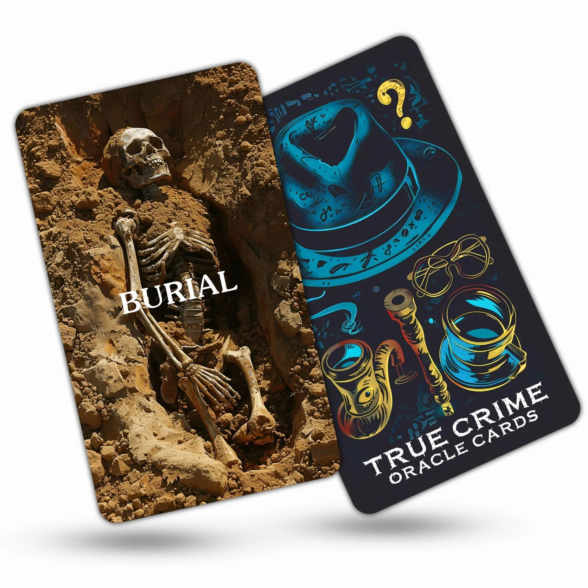 True Crime Clues Karty Oracle, Conspiracy Oracle Deck, 80 kart Oracle Cards dla początkujących, zabawki do wróżenia