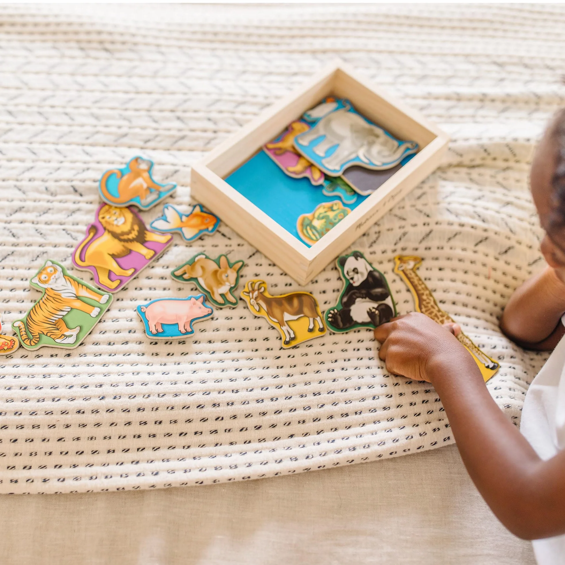 Melissa & Doug Drewniane Magnesy ze Zwierzętami Zabawka Rozwojowa 2+