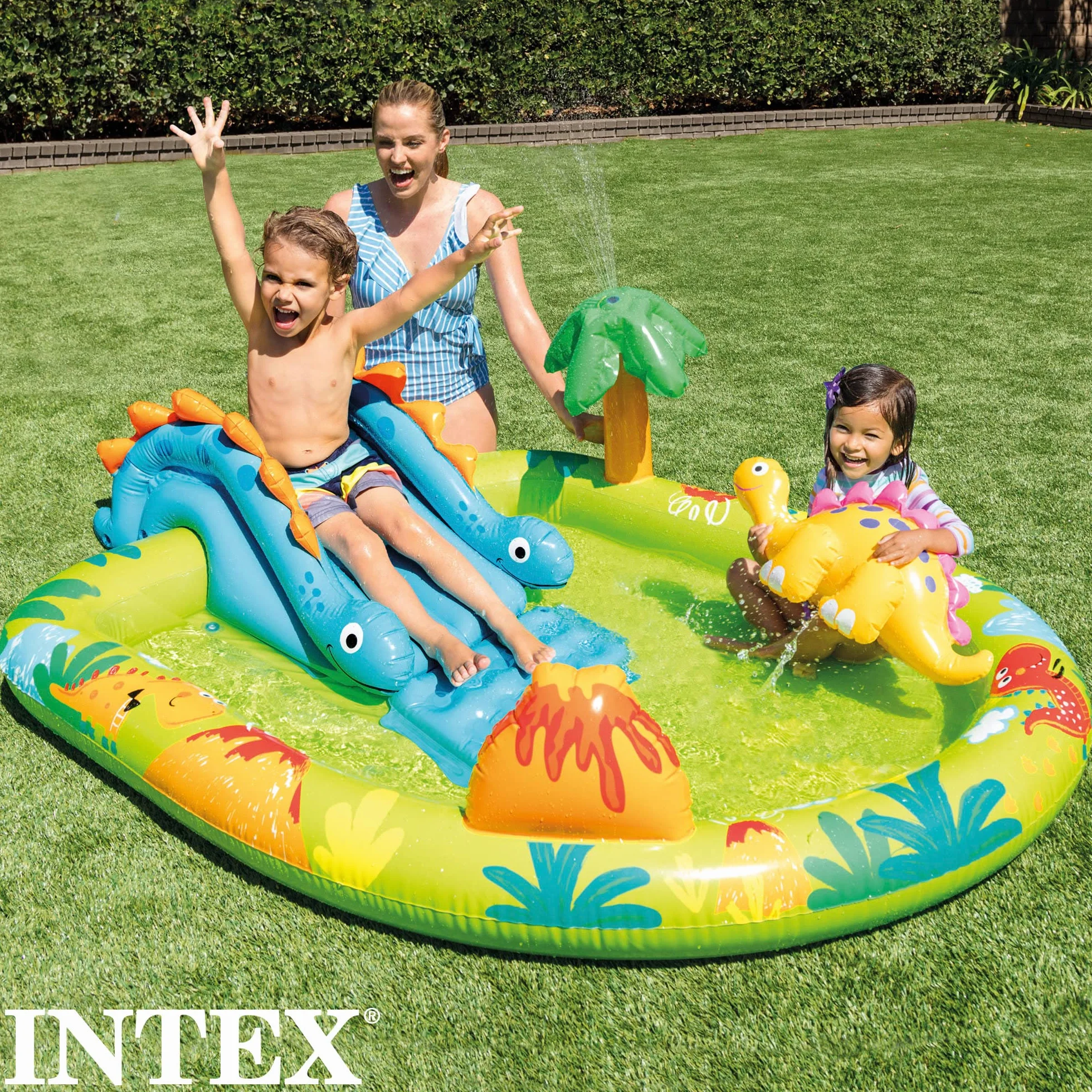 Intex 57166Np Nadmuchiwany Plac Zabaw, Wielokolorowy, 143 litry
