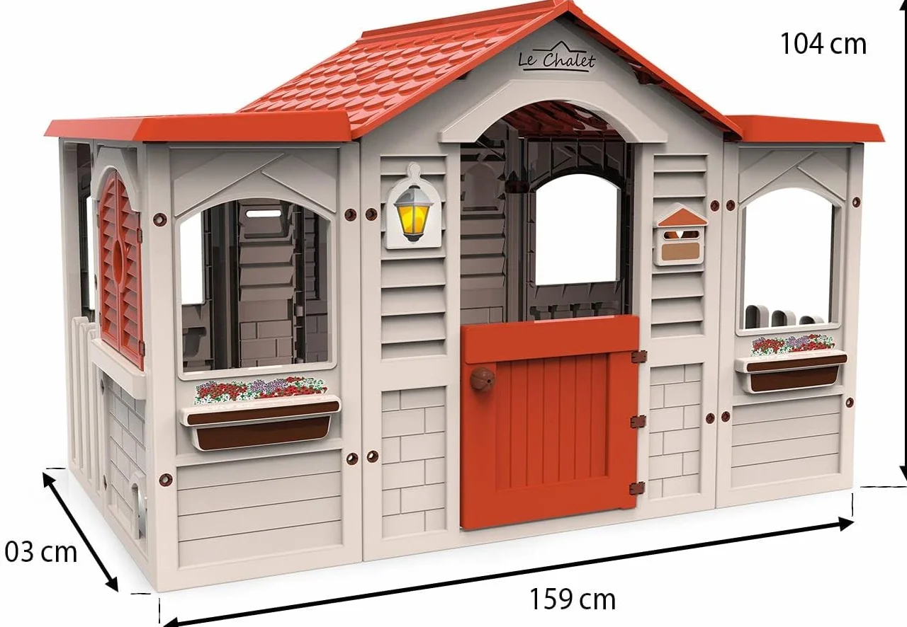 Chicos - Le Chalet domek do zabawy | domek ogrodowy dla dzieci od 2 lat | domek do zabawy dla dzieci na zewnątrz (89650)