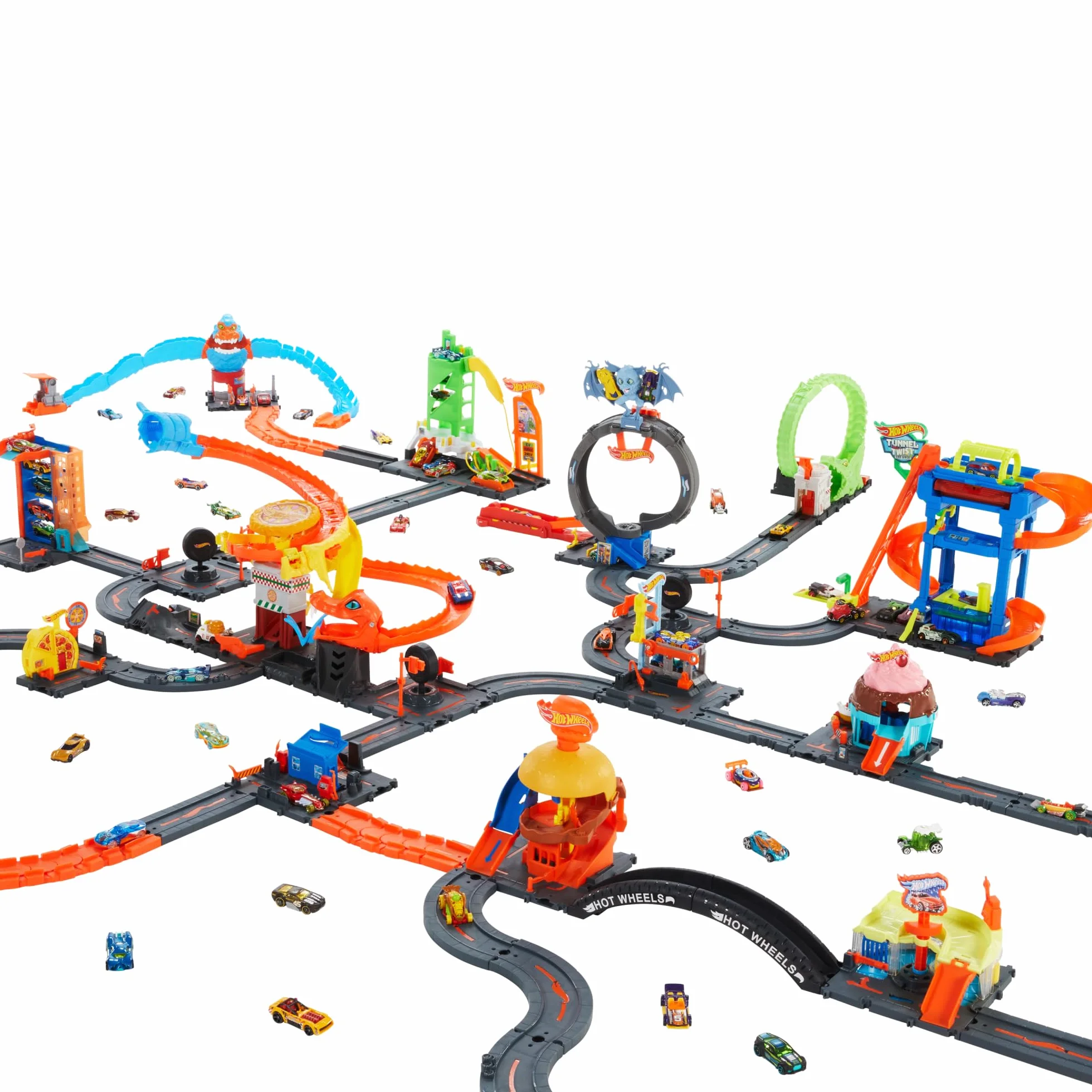 Hot Wheels City Let's Race Tor Wyścigowy, Wielokolorowy, 17,3 x 17,3 x 16,5 cm