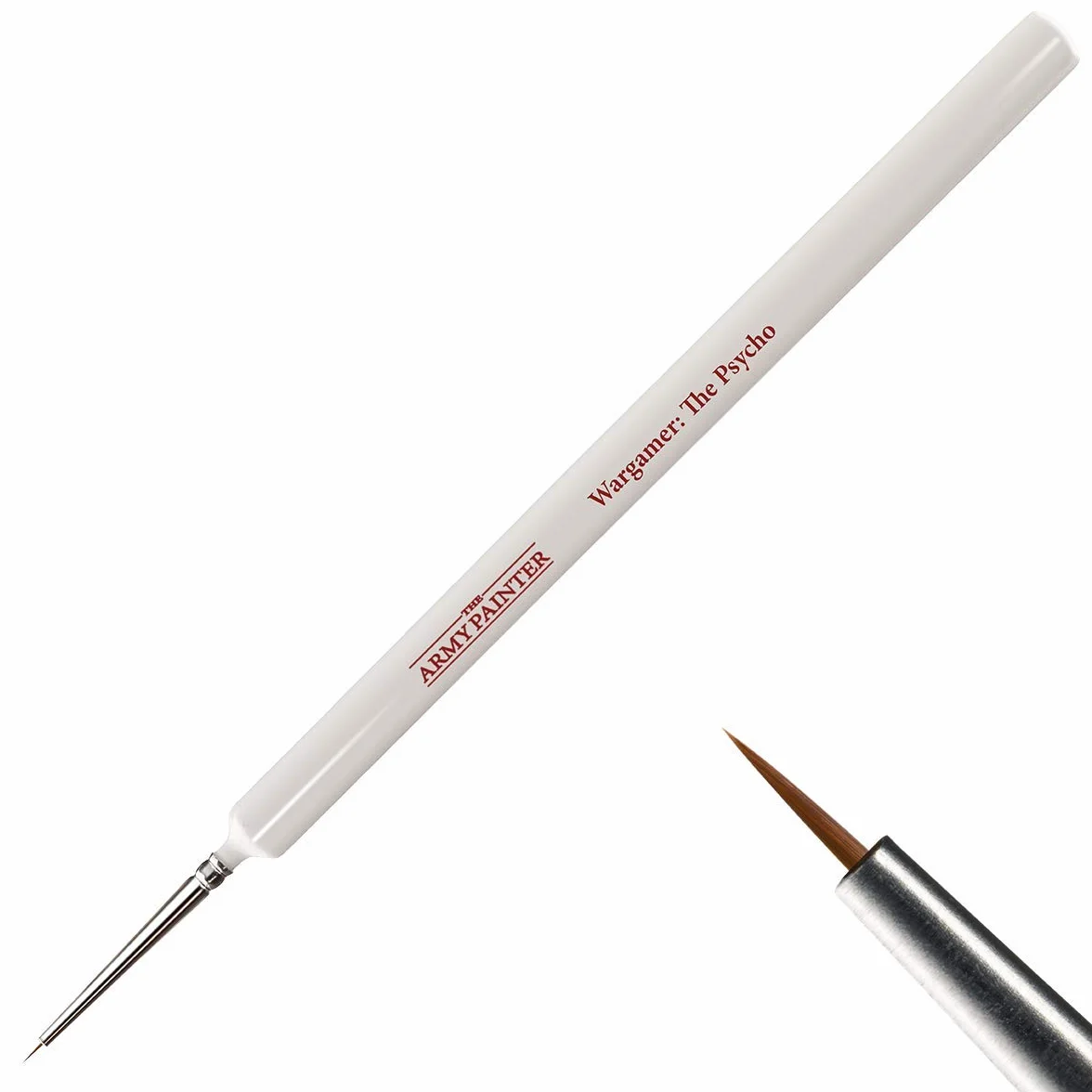 Pędzel do malowania detali, ręcznie wykonany w Europie, Rothmarder Sable Hair Paint Brush for Miniatures - The Psycho Brush by The Army Painter