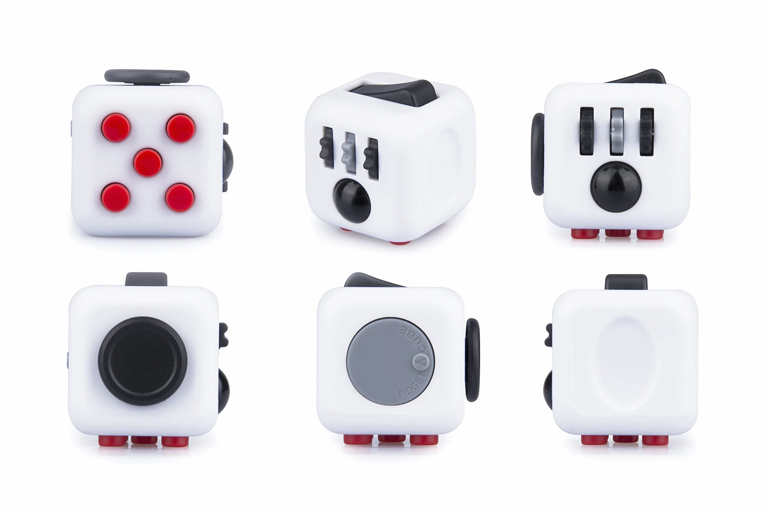 Zuru antsy labs Oryginalna kostka Fidget Cube, czerwona - narzędzie ostrości dla niespokojnych rąk, w wieku od 3 do 99 lat
