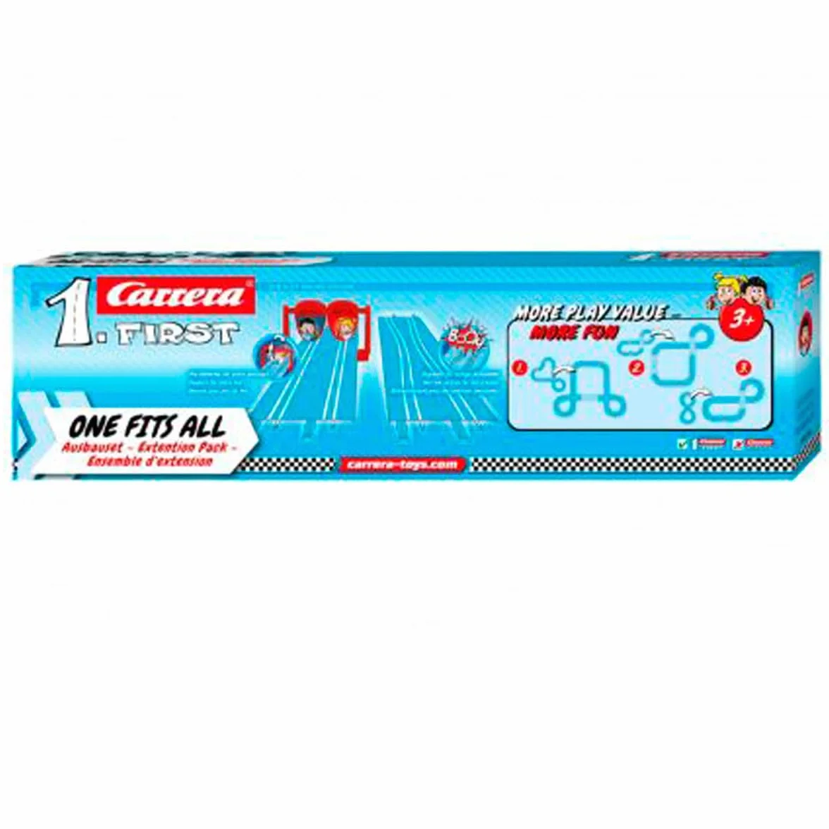 Carrera 20067001 Pierwszy zestaw przedłużający pasuje do wszystkich, wielokolorowy, 450 dł. x 150 wys. x 250 szer