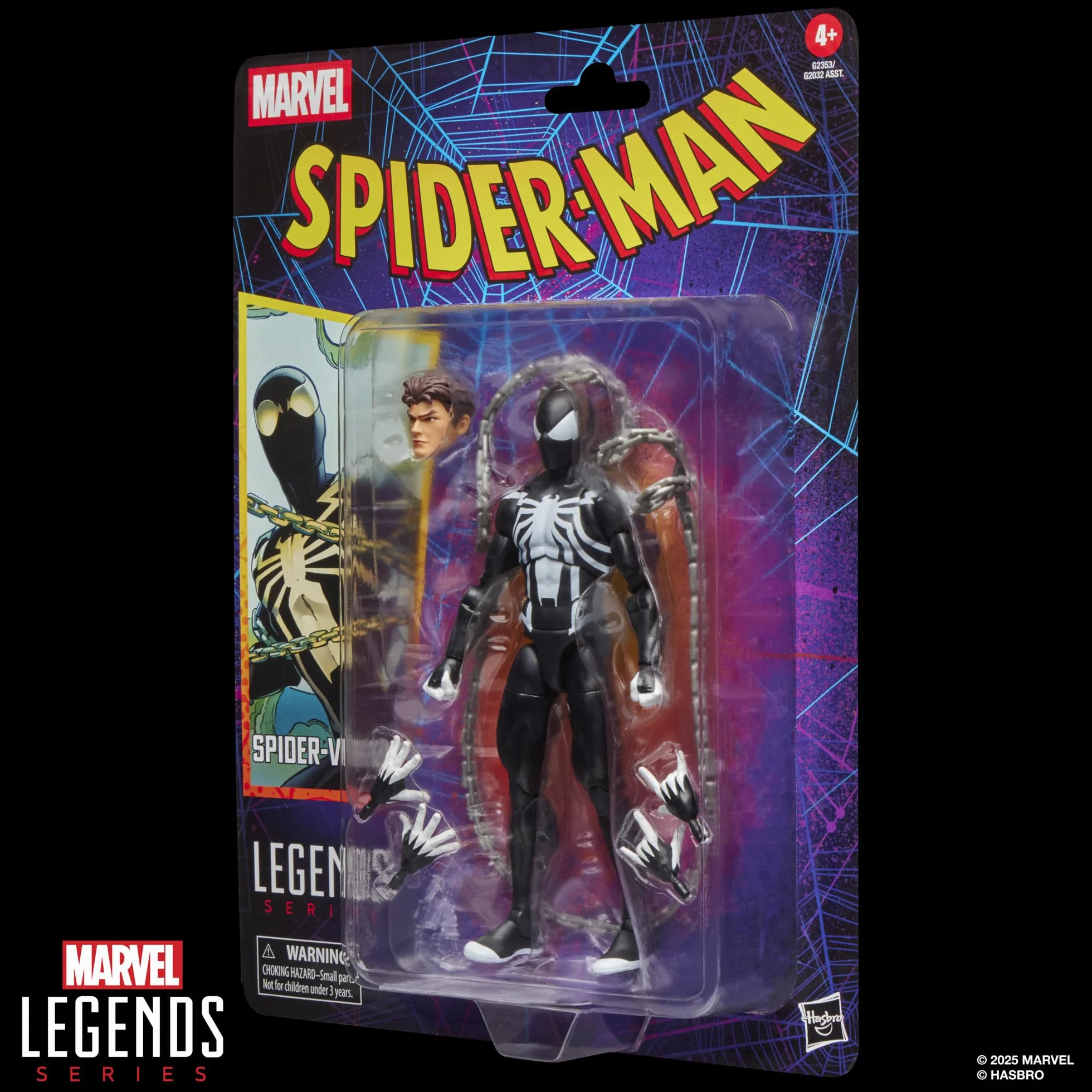 Spider-Venom z serii Marvel Legends, 15-centymetrowa figurka kolekcjonerska z komiksów o Spider-Manie z kartą retro