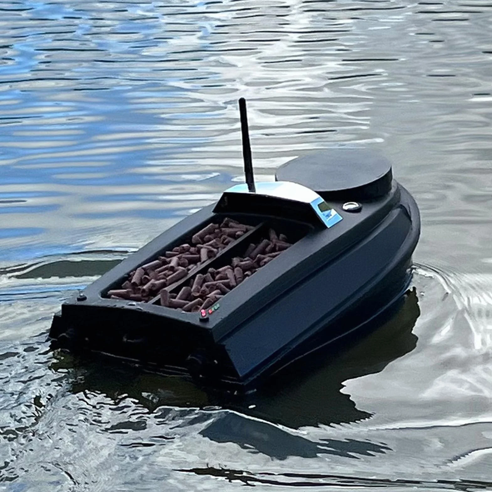RC łódź z Przynętą do Wędkowania, 180 Punktów Pozycjonowania, Obciążenie 3 Kg GPS RC Wyrzutnia Przynęt Wędkarskich Automatyczny Rejs/powrót/silny Reflektor 800M RC łódź z Przynętą