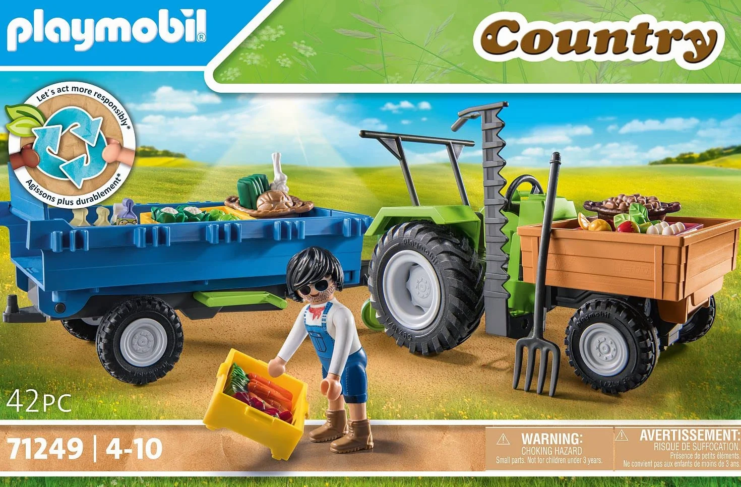 PLAYMOBIL Country 71249 Traktor z przyczepą, od 4 lat