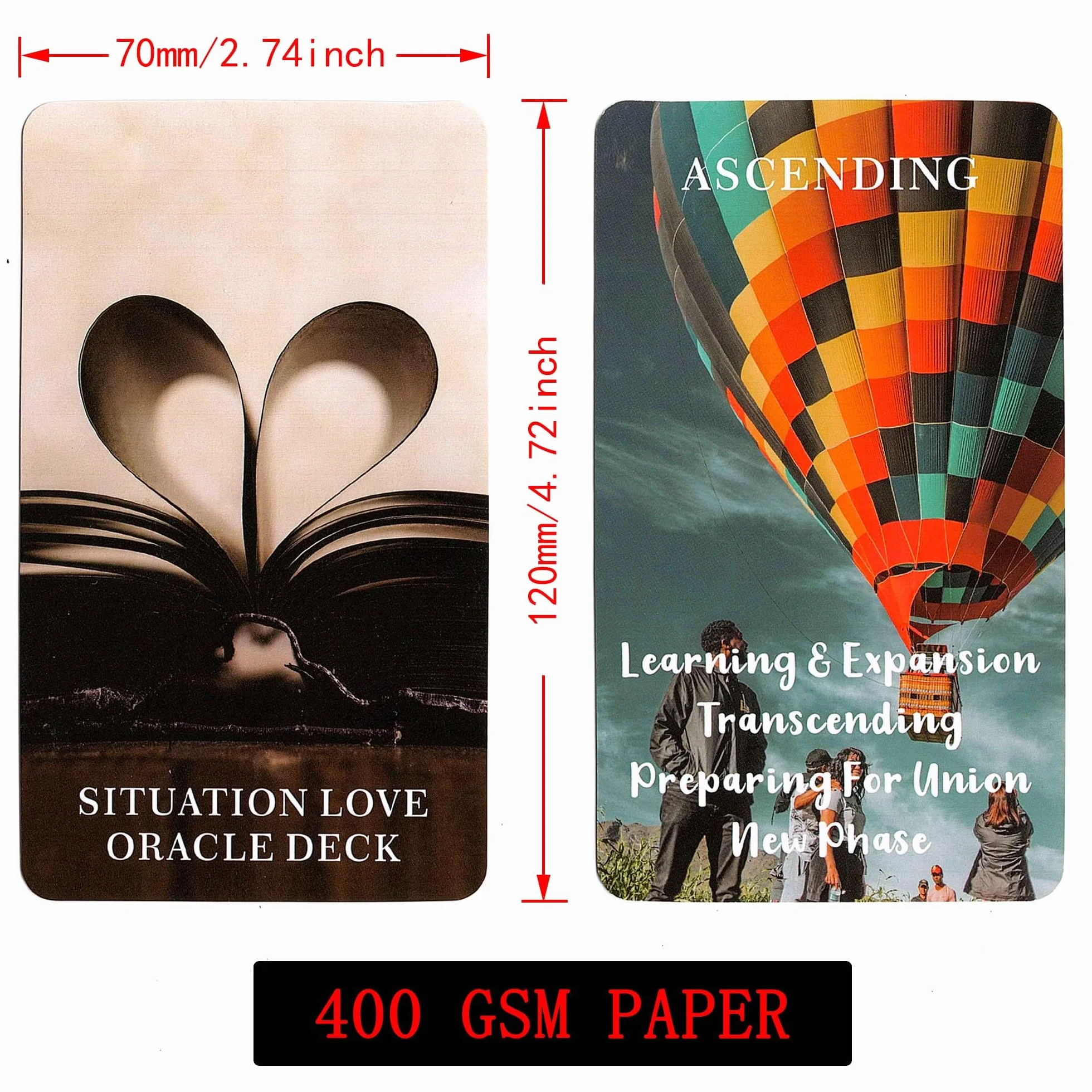 QCFQCF Love Oracle Cards Decks, Situations Love Oracle Deck, karty Oracle dla początkujących, wyjaśnienie miłości, przyjaciół, związane z karierą