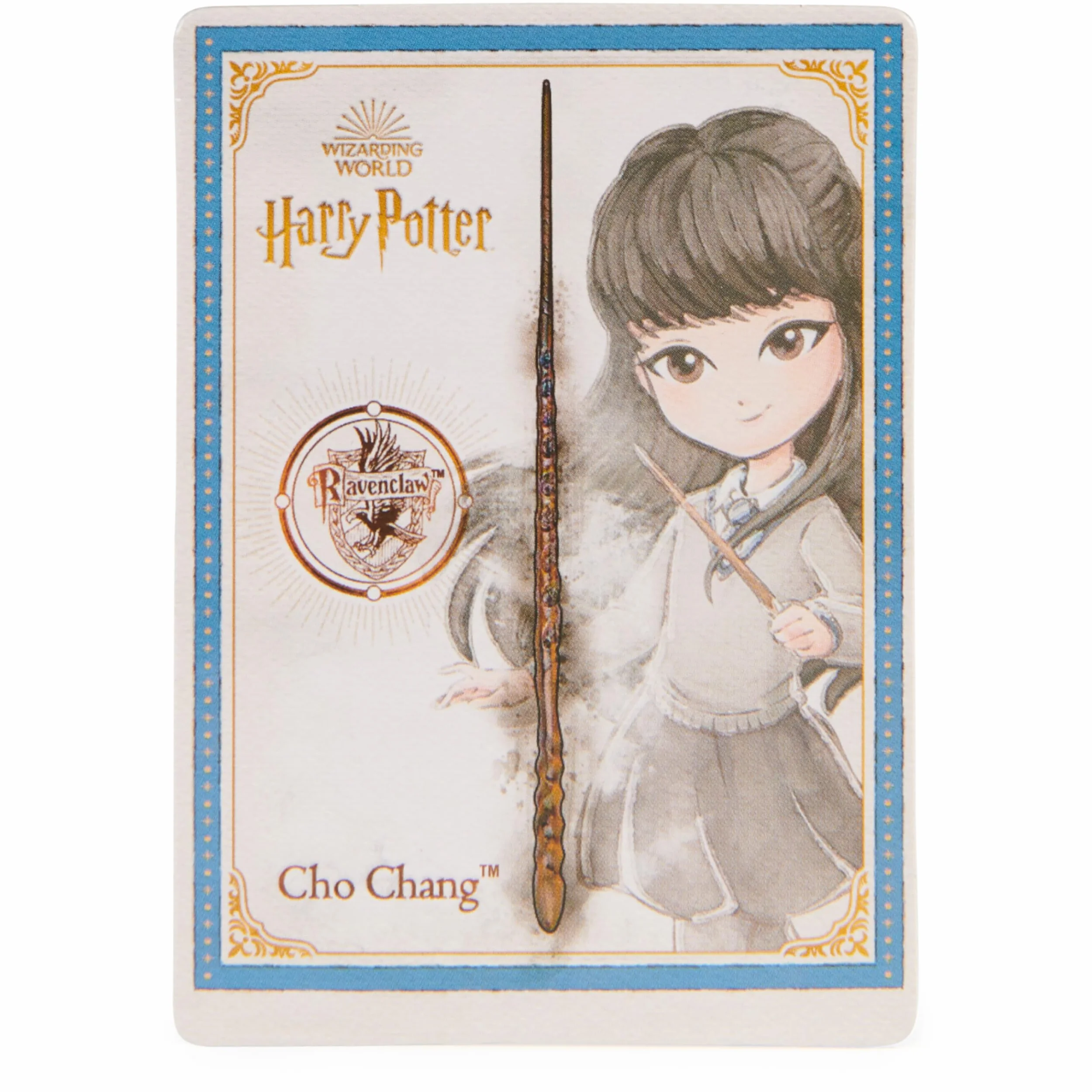Wizarding World Harry Potter magiczna różdżka i karta zaklęć Cho Chang 30 cm, akcesoria na Halloween, dla dziewcząt i chłopców