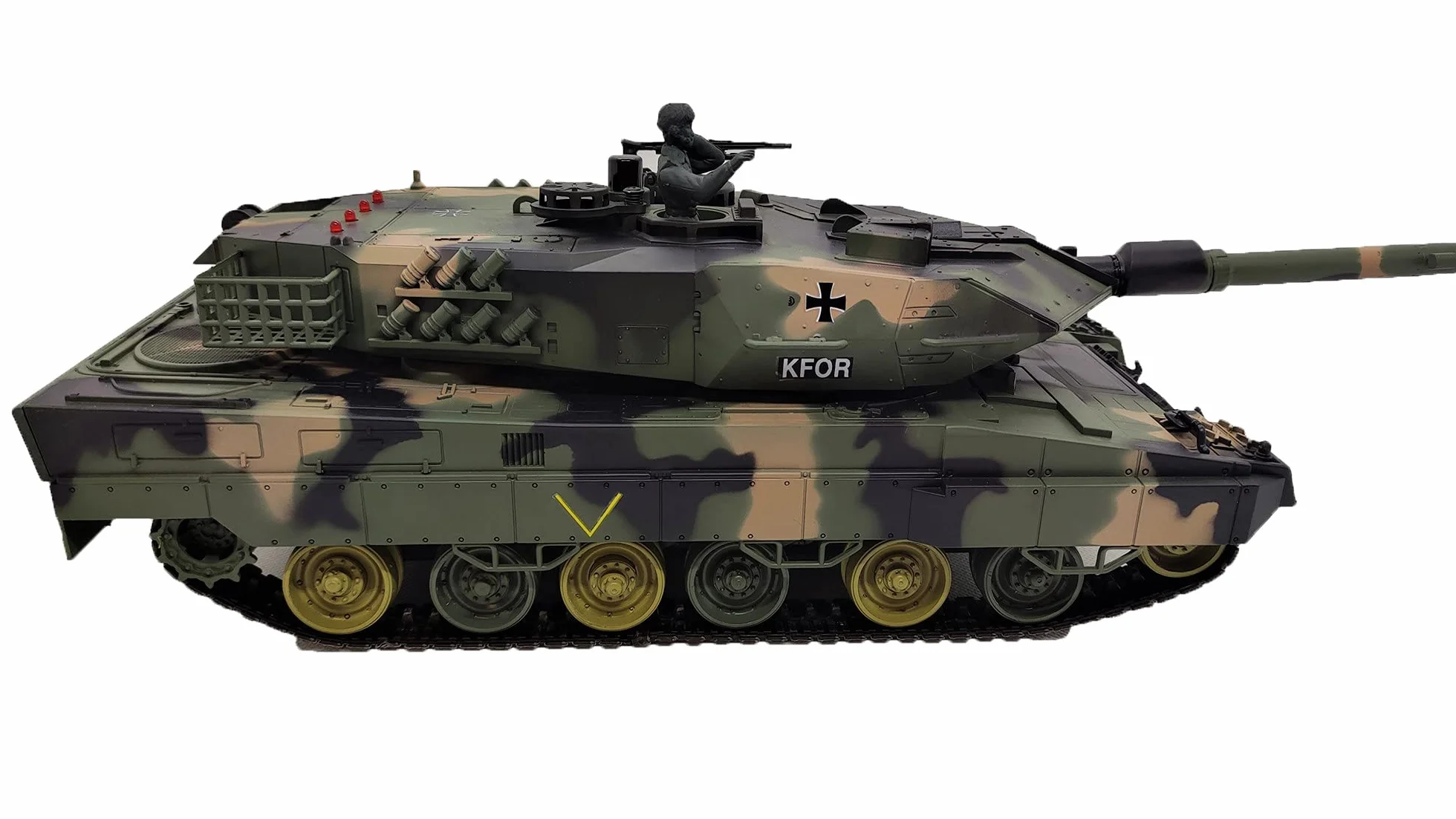 2-częściowy zestaw RC Leopard 2A5 czołg bojowy do wielu potyczek z podczerwienią i 6 mm strzałami Softair BB