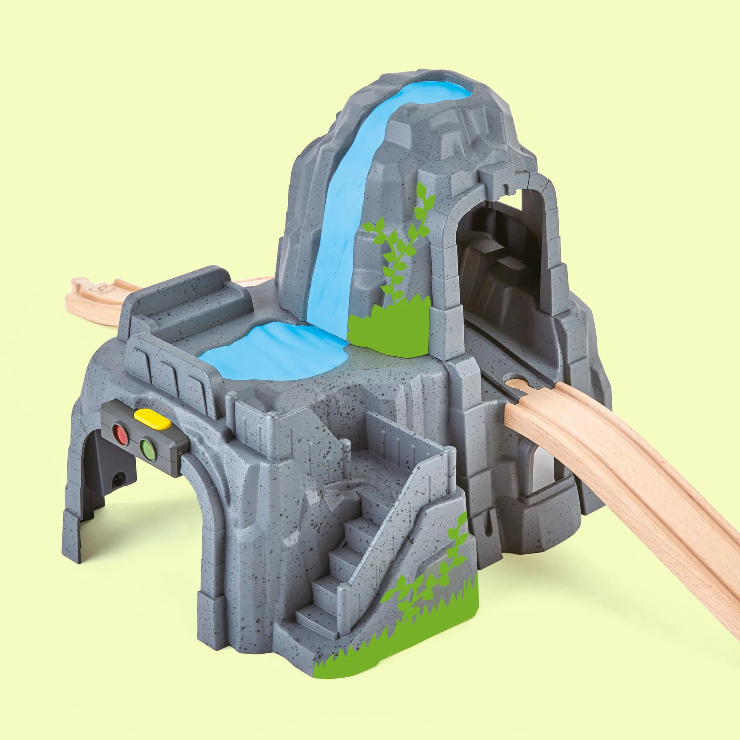 Hape E3739 Light and Sound Mountain Tunnel - Wooden Train Track Accessories