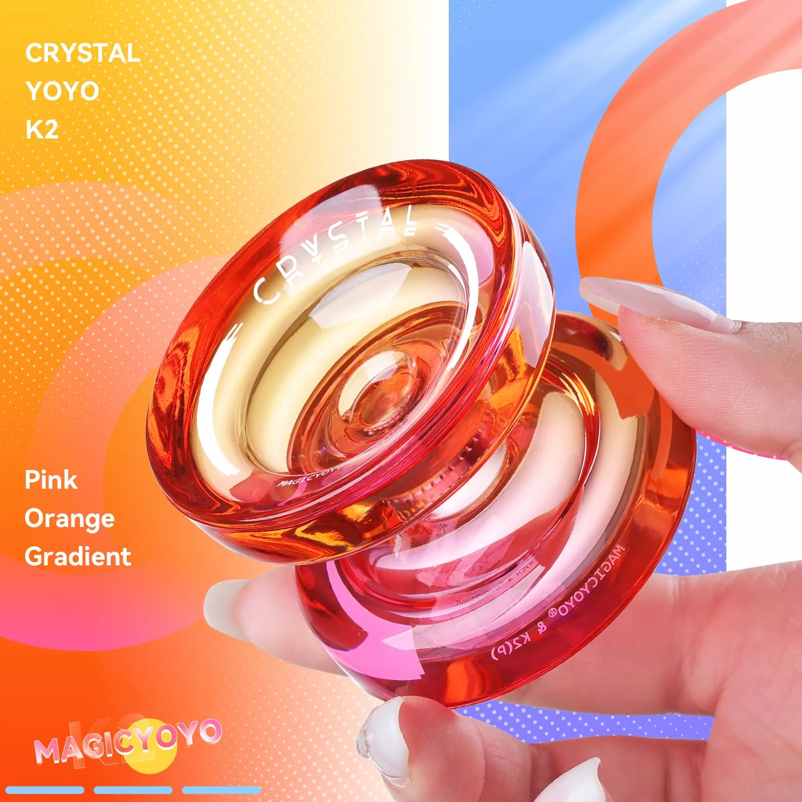 MAGICYOYO K2 Responsive JoJo dla dzieci, Dual Purpose Yoyo dla początkujących/zaawansowanych, Extra Replacement Unresponsive Yo Bearing + 12 Jo Strings + Removal Tool+ Axle + Yo-Yo Bag