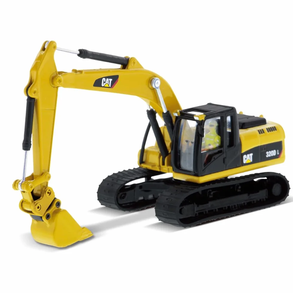 Caterpillar Diecast Masters 85652 - Koparka gąsienicowa z akcesoriami 320D, skala 1:87, ok. 11,7 x 4,5 x 4,8 cm, 14 lat i więcej