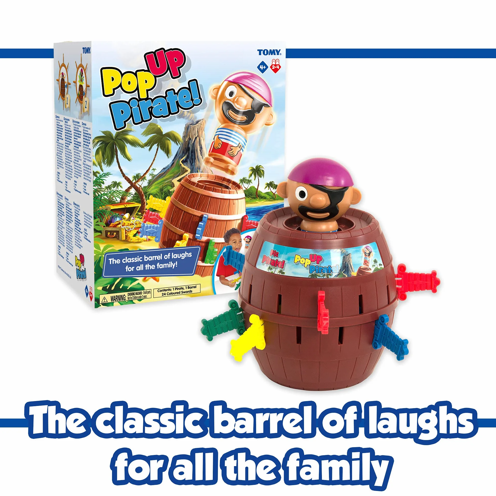 TOMY Pop Up Pirate Classic Children's Action Board Game for Kids 4-8 Years Old