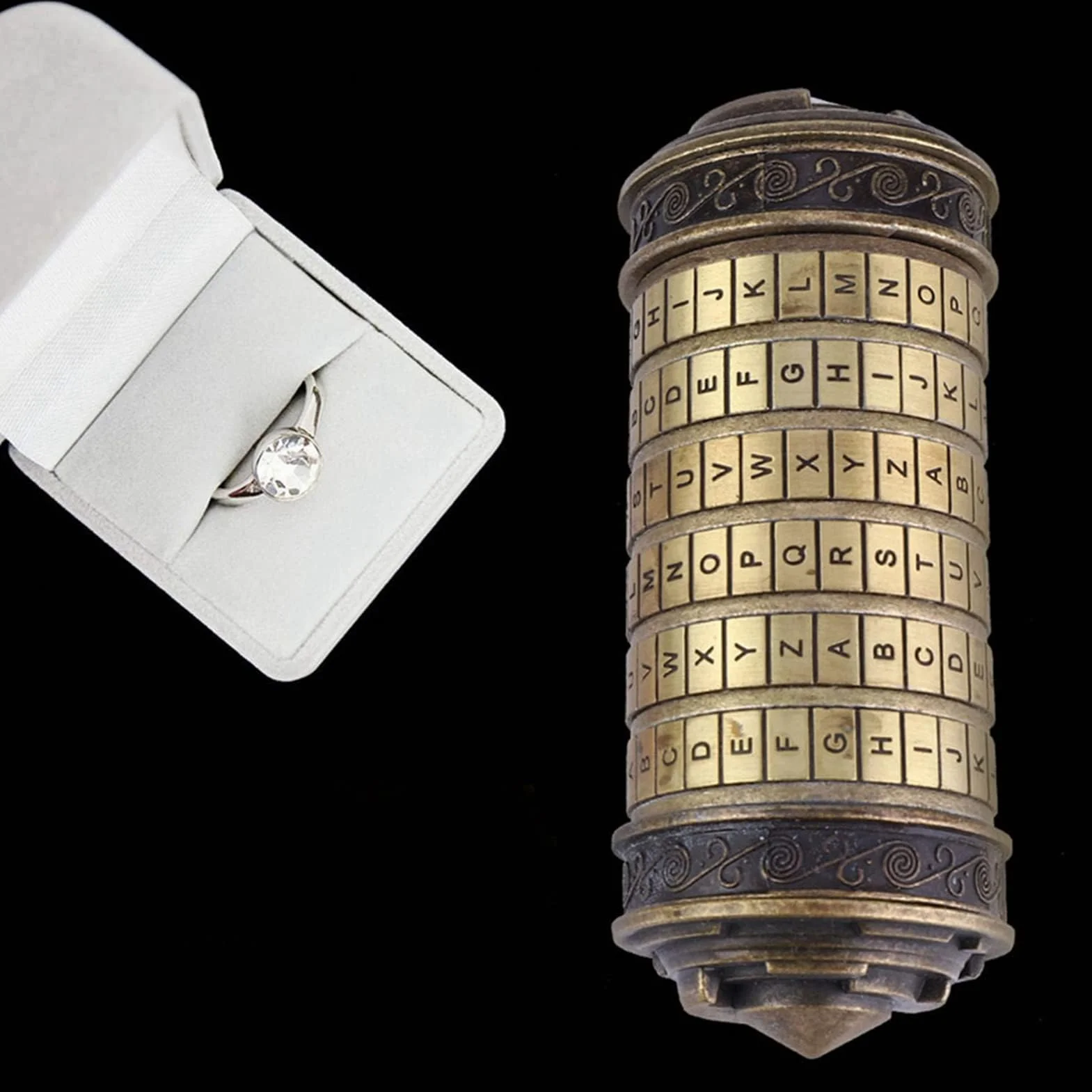 Cryptex Lock Klasyczne Pudełko Puzzli na Prezenty Pieniężne Puzzle Cryptex