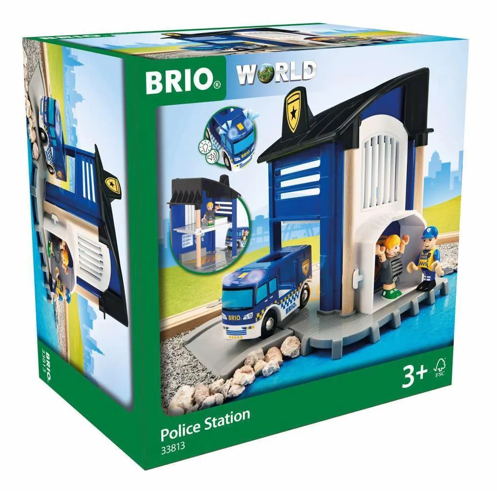 Brio 63381300 Posterunek Policji (63381300) Bezpieczna Zabawka Dla Dzieci Powyżej 3 Lat