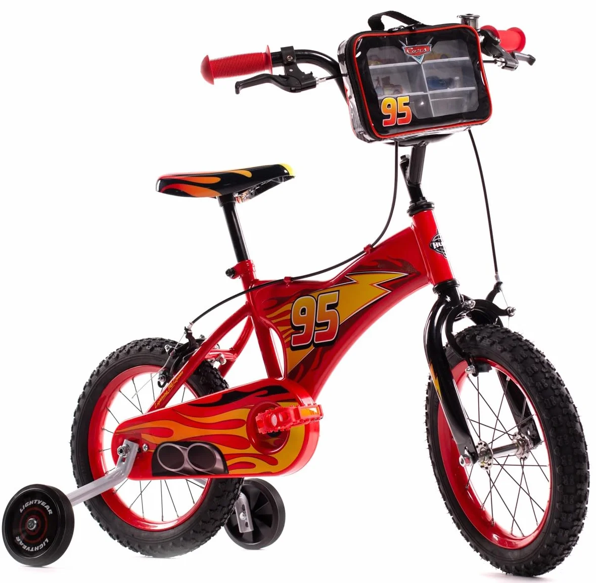 Huffy Disney Cars Luxury Unisex-Baby, 14 cali, czerwony