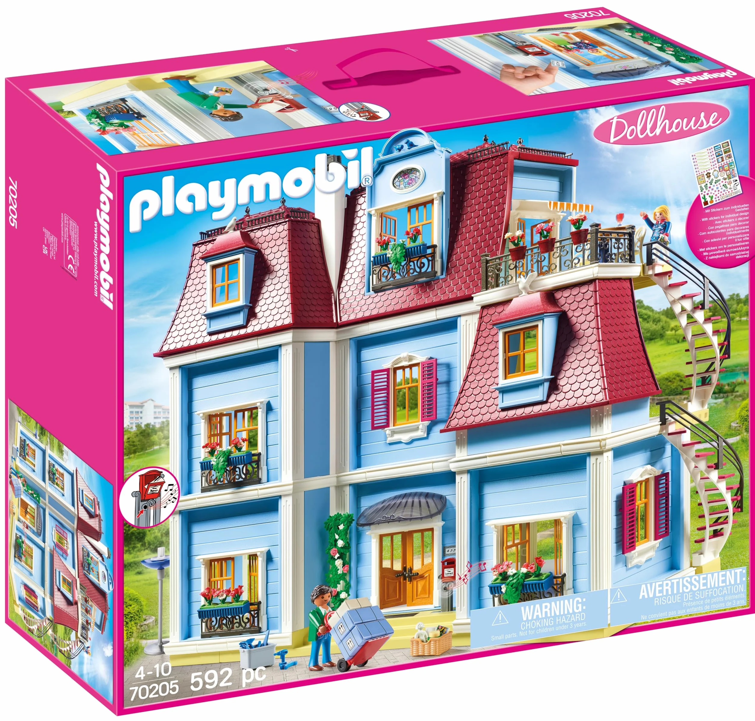 PLAYMOBIL Dollhouse 70205 Duży Domek dla Lalek, od 4 Lat