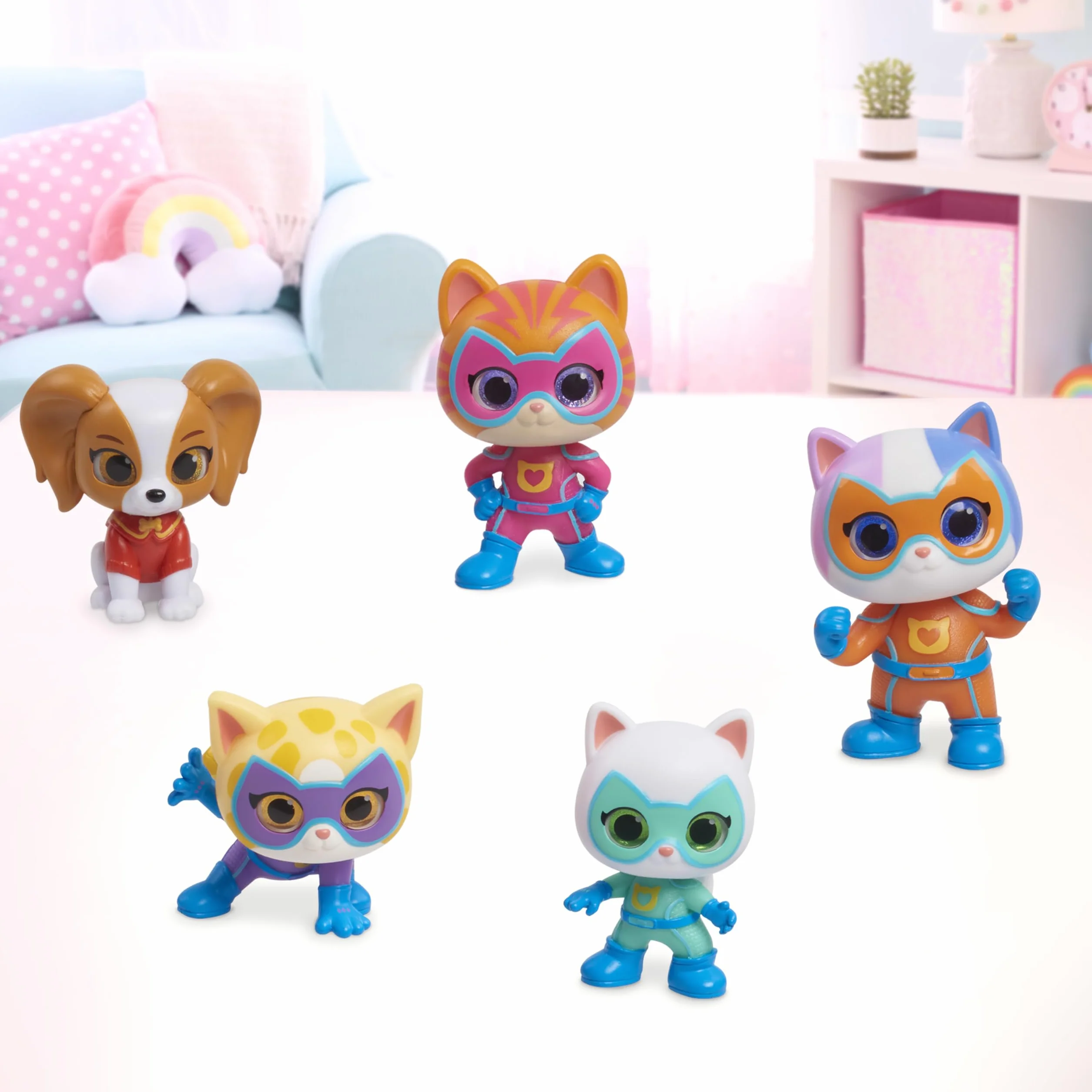 Disney Junior SuperKitties Hero Squad 5-Piece Figure Set