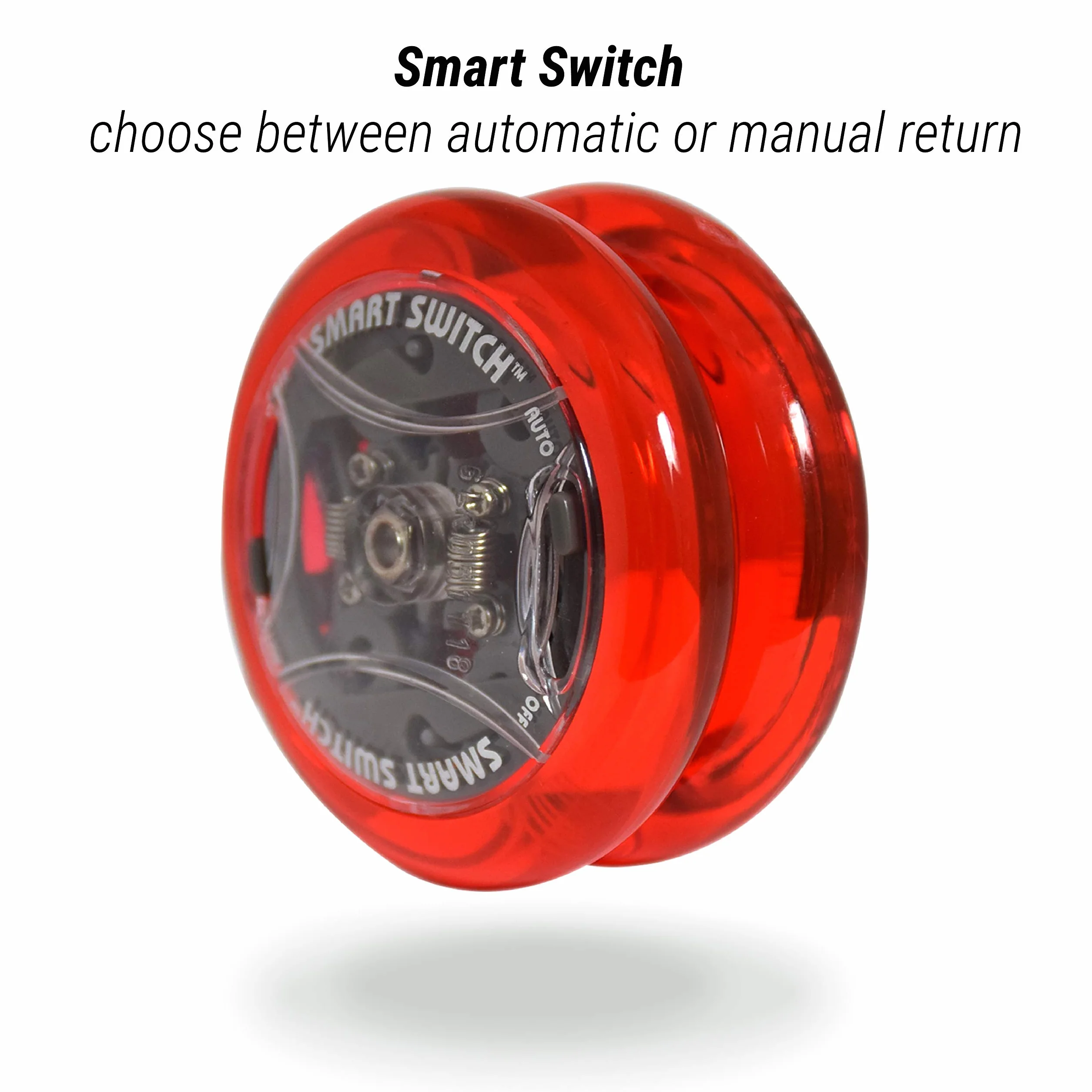 Yomega Power Brain XP yoyo - professional yoyo with a Smart Switch which enables Players to Choose Between auto-Return and Manual Styles of Play. + Extra 2 Strings & 3 Month Warranty (red)