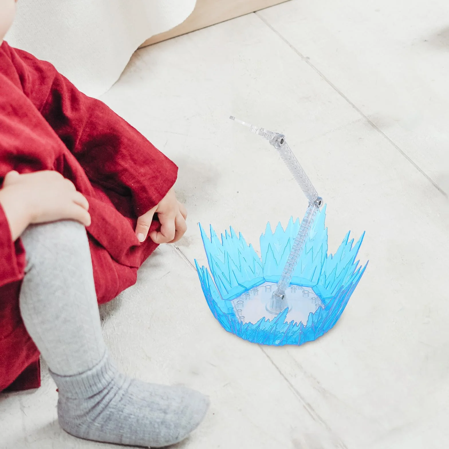 Vaguelly Stojak na figurki akcji z efektem uderzeniowym, kompatybilny z modelami 1/100, plastikowa podstawa