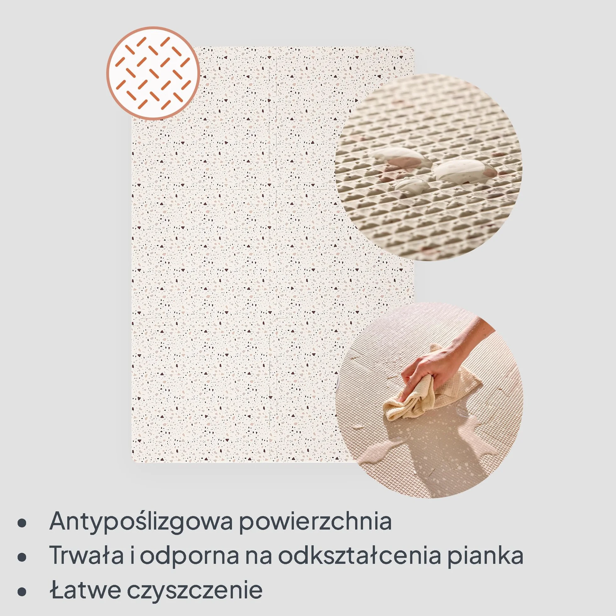 Lionelo Yoka Mata Puzzle Piankowa XPE Dwustronna Antypoślizgowa 6 Elementów Grubość 1,5 cm Wiek 0+ XXL