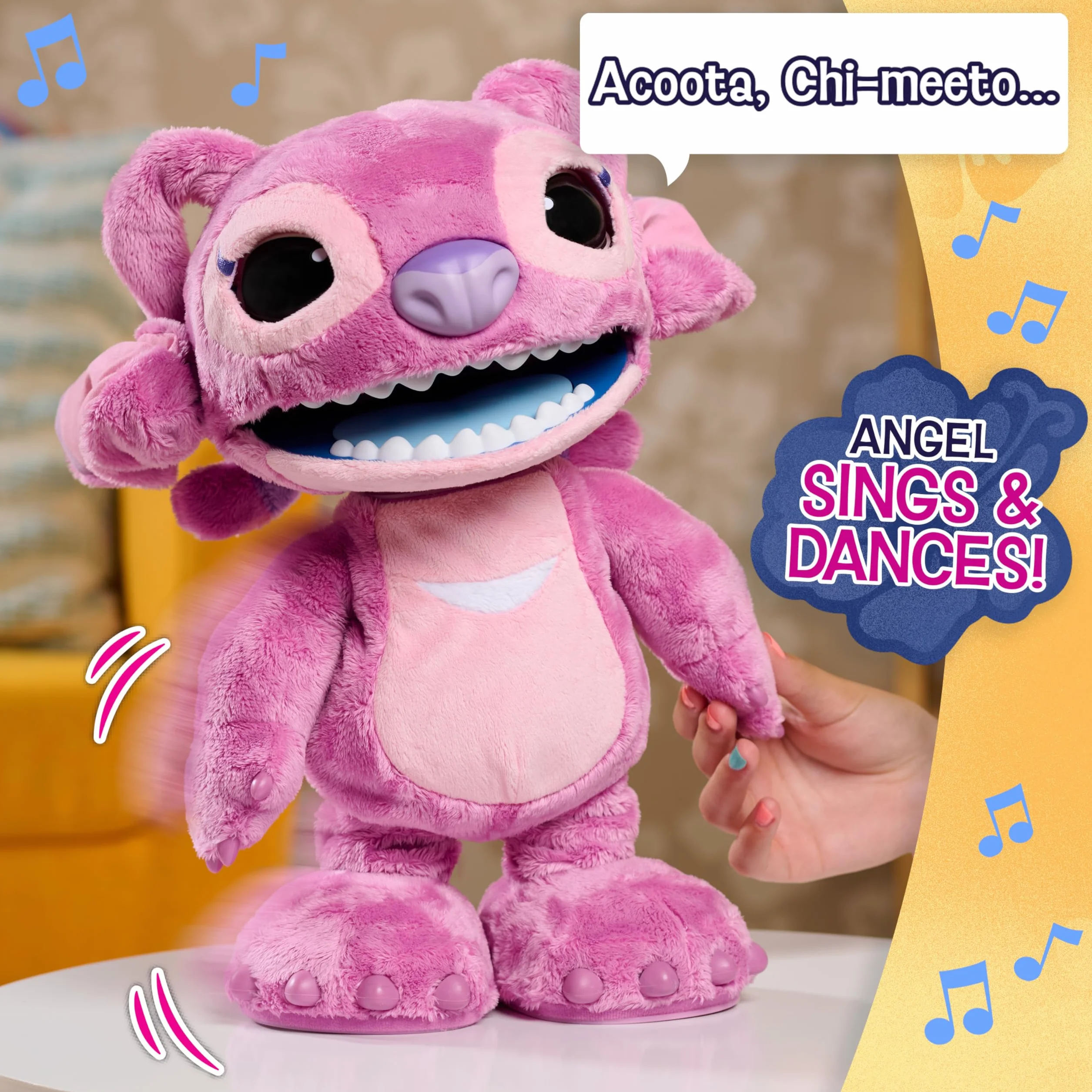 Disney Stitch Ultimate Angel Interactive 17" Plush Toy, 100+ Sounds & Reactions, Moves Like a Real-Life Angel, Toy for Fans, Girls, Kids, 3 and Up by Just Play