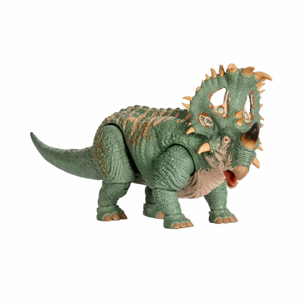 Mattel Jurassic World Kolekcja Hammonda Sinoceratops, figurka dinozaur deluxe, duża zabawka, punkty ruchu, ogon do ustawiania w różnych pozach, zabawka dla dzieci 8+, JKG88