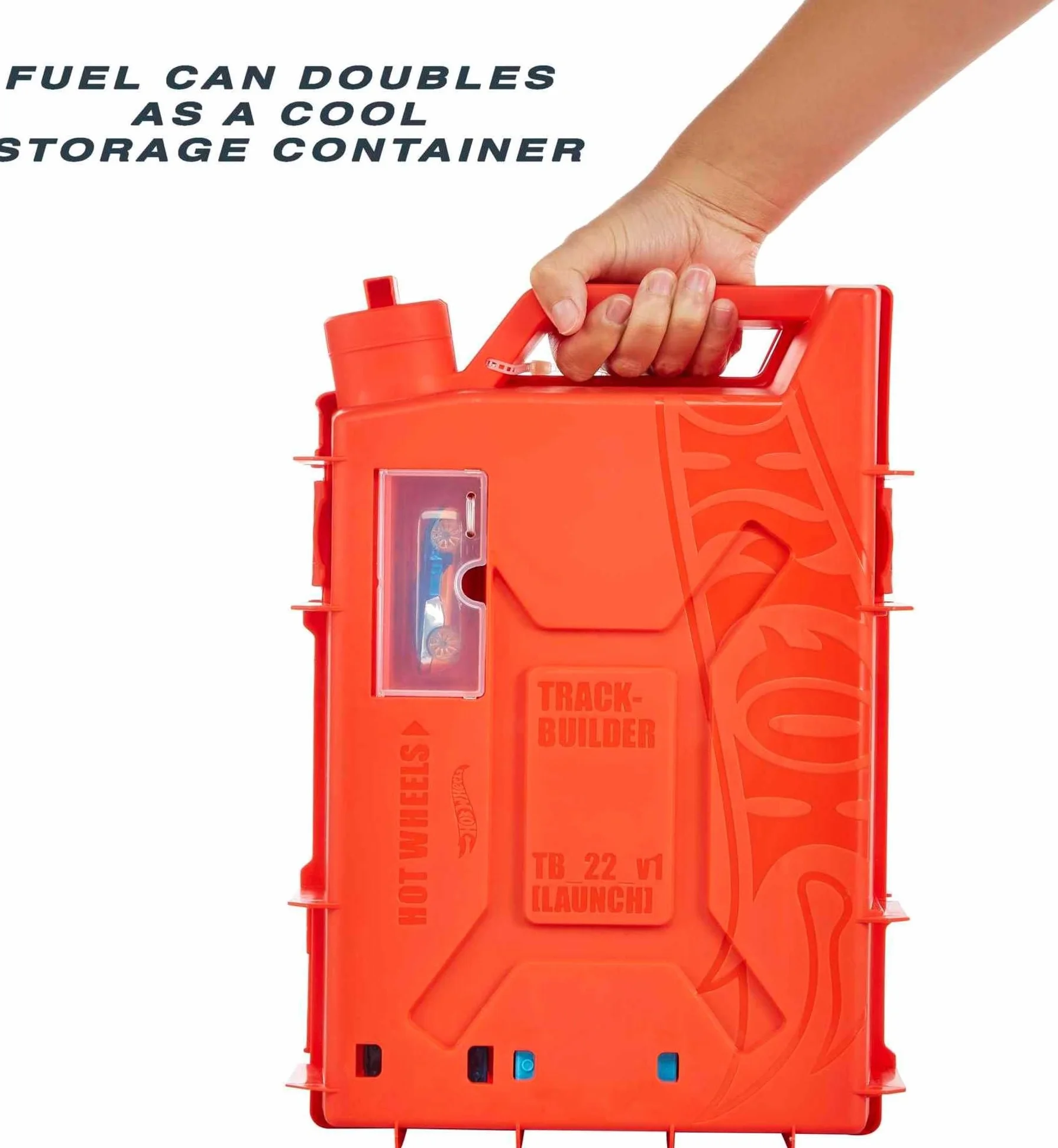 Hot Wheels Fuel Can Stunt Box Track Builder Unlimited Zestaw Pomarańczowy Żółty